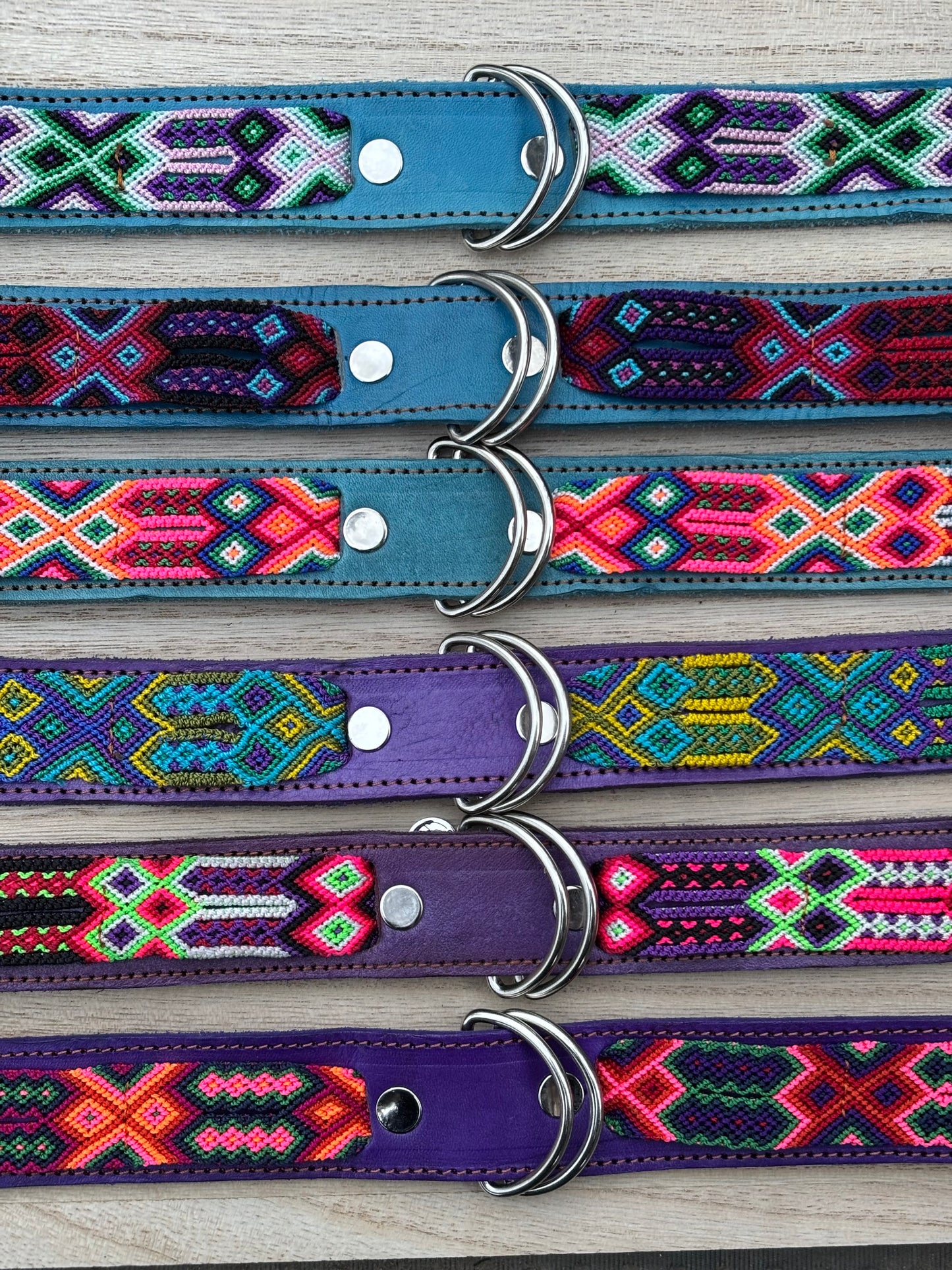 Large (50) Partial Embroidered Leather Collars