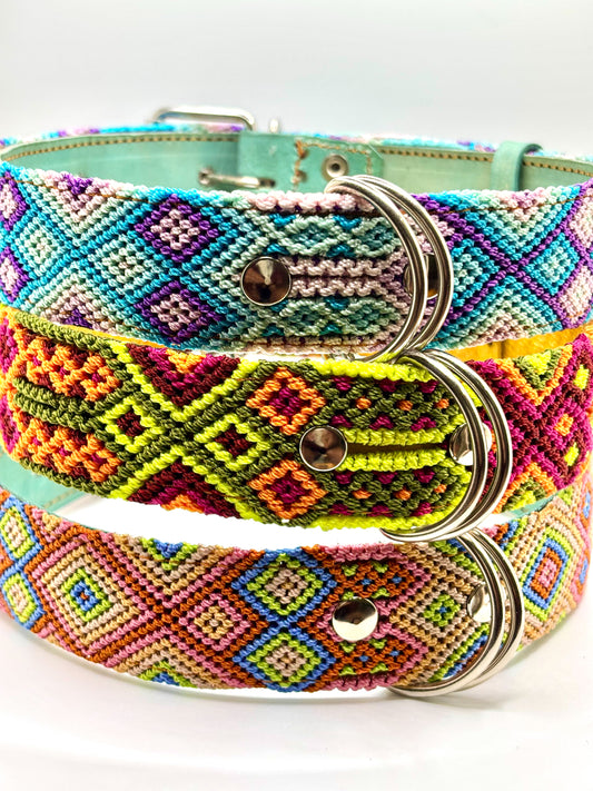 Sueño – 60cm XXL – Hand Embroidered Mexican Leather Dog Collar