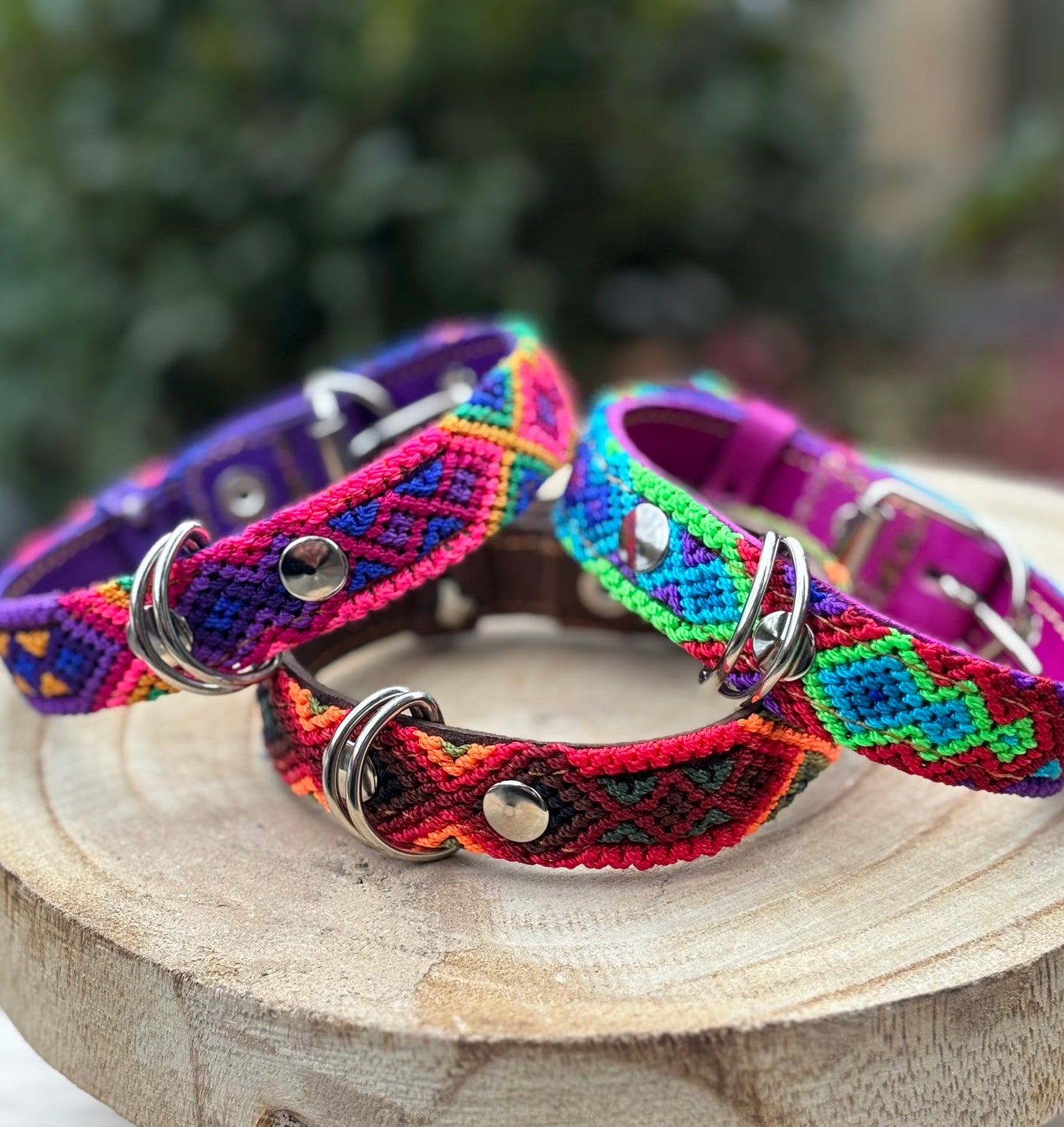 Small Plus (35cm) Full Embroidered Leather Collars