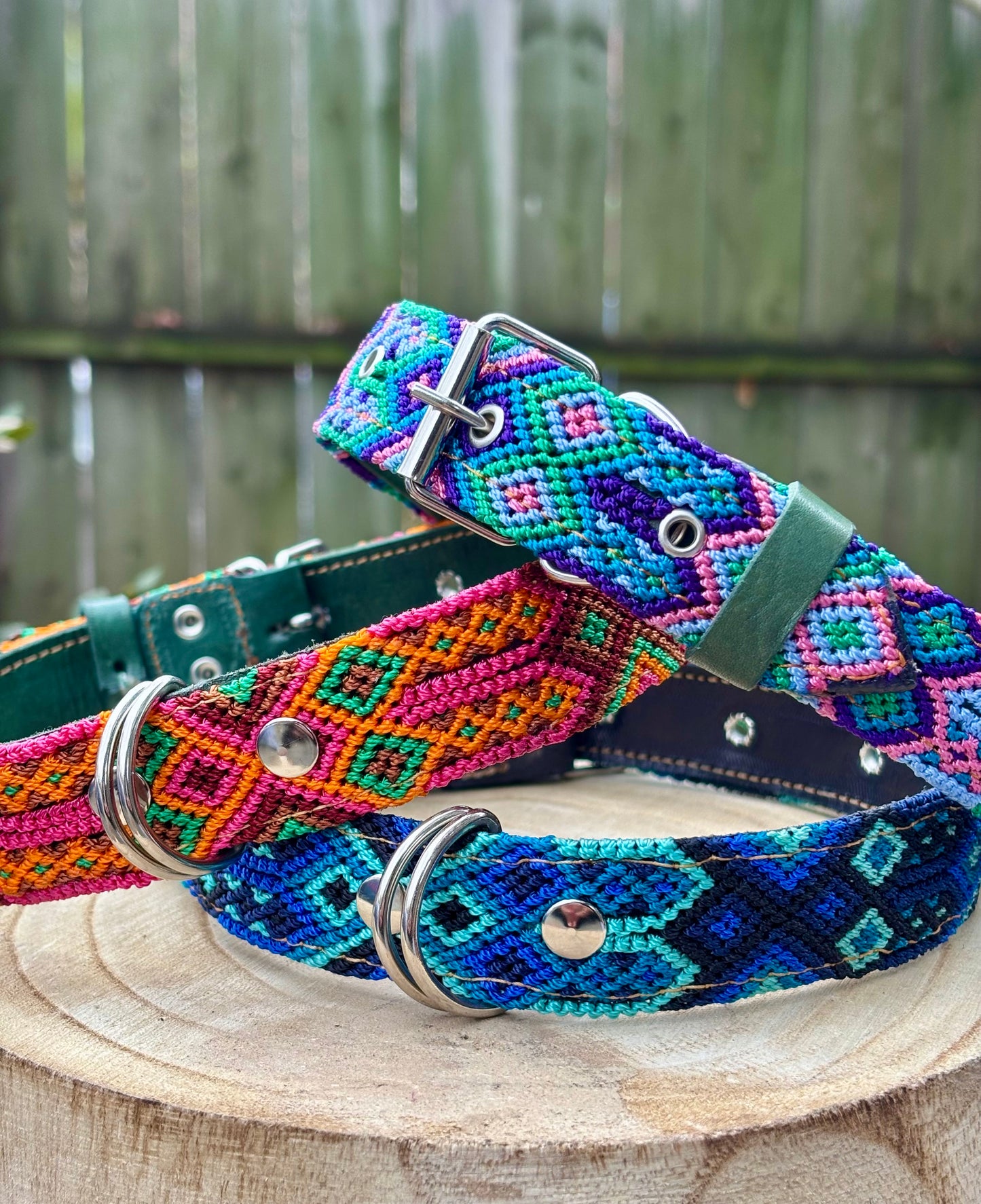 Large Plus (55) Full Embroidered Leather Collars