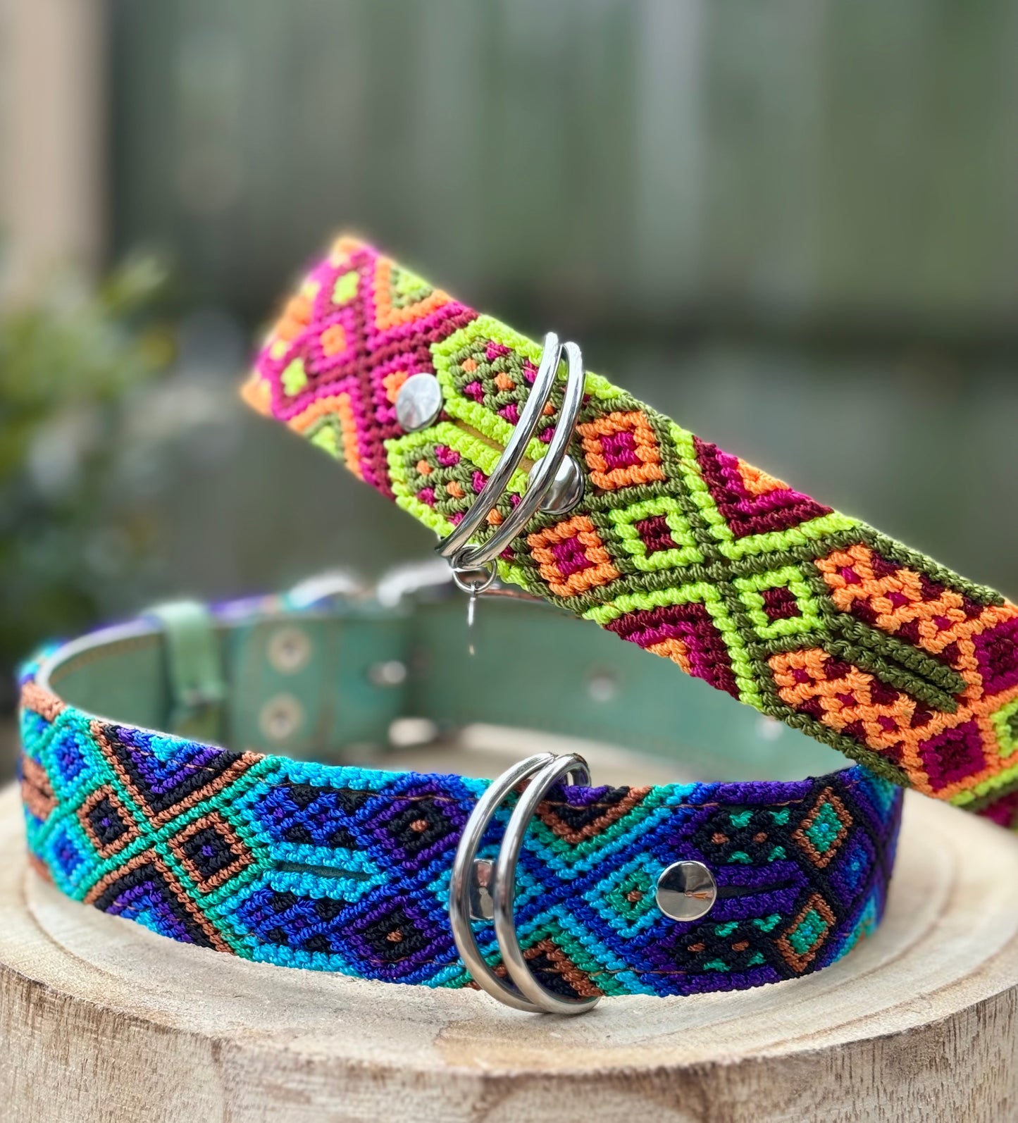 X-Large (60cm) Full Embroidered Leather Collars