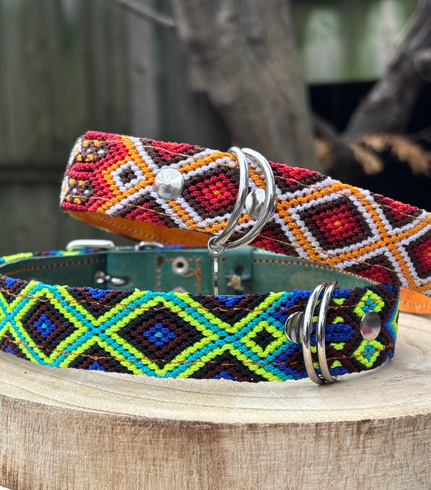 Large Plus (55) Full Embroidered Leather Collars