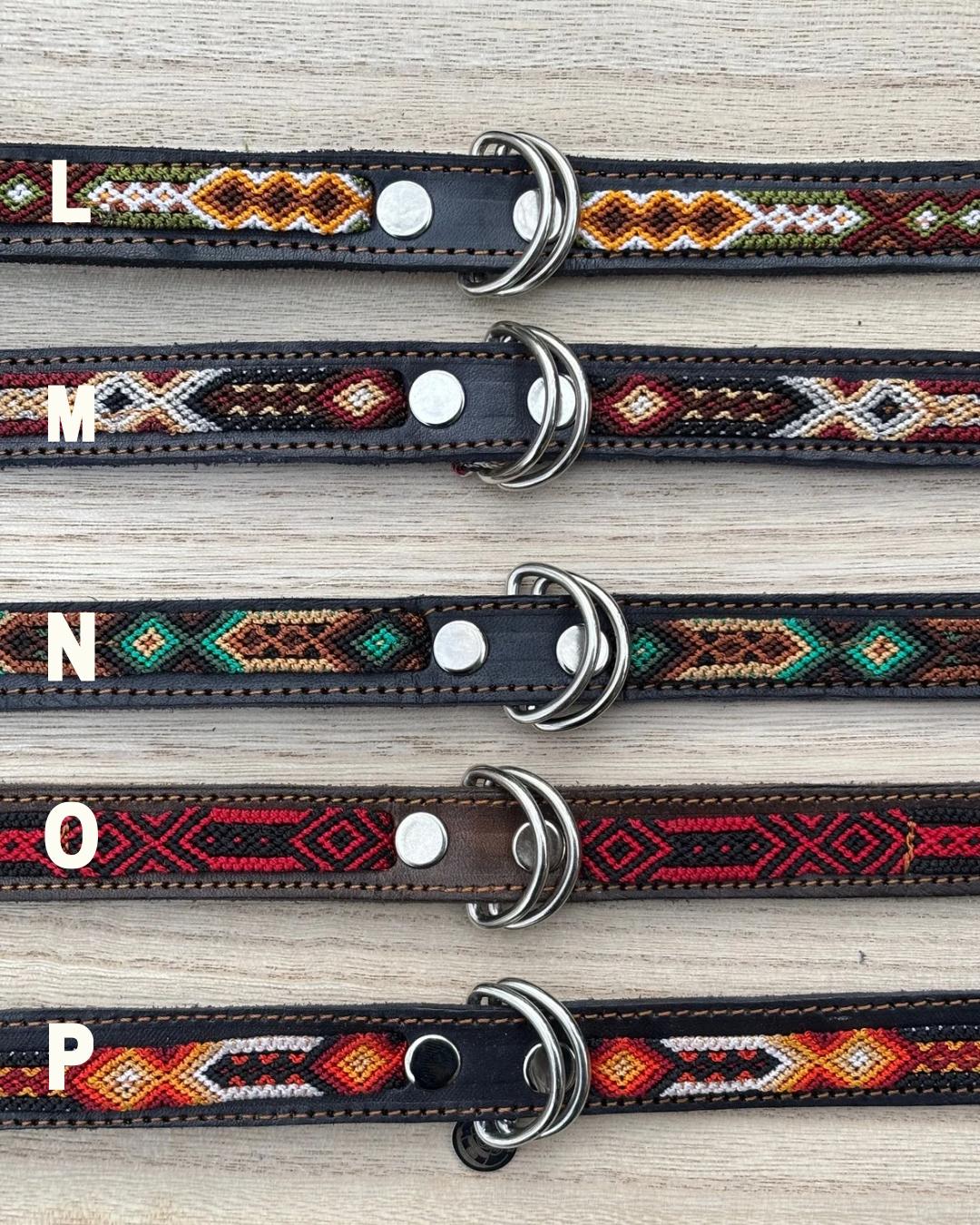 Medium Plus (45cm)Partial Embroidered Leather Collars