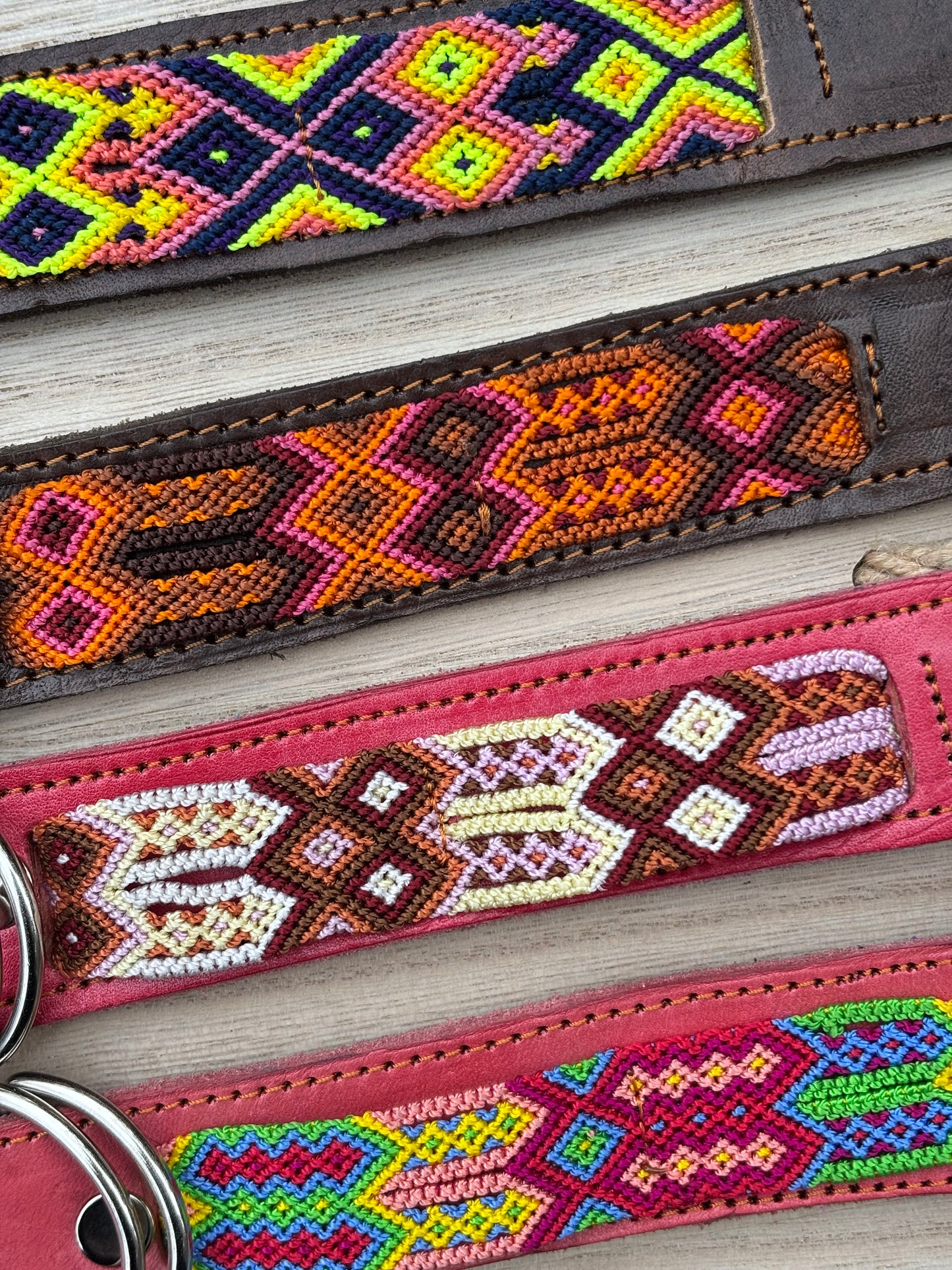 Large Plus (55) Partial Embroidered Leather Collars