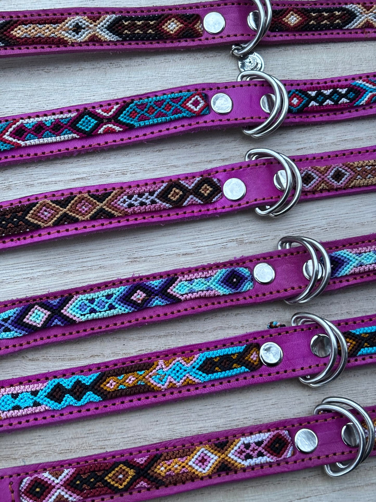 Medium (40cm) Partial Embroidered Leather Collars