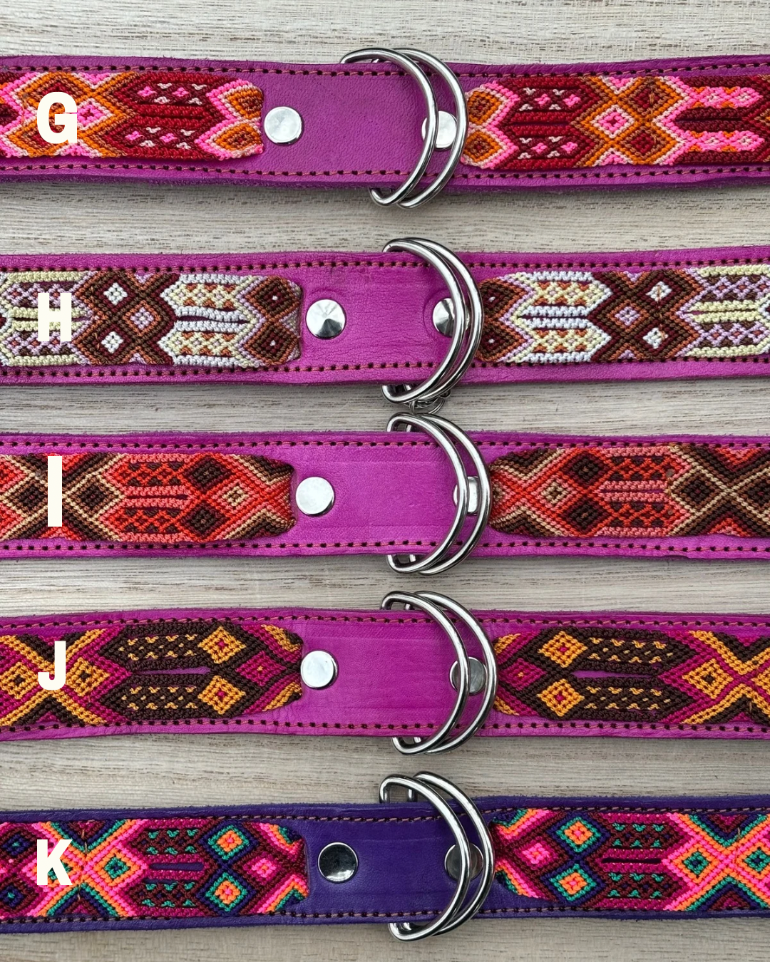 Large Plus (55) Partial Embroidered Leather Collars