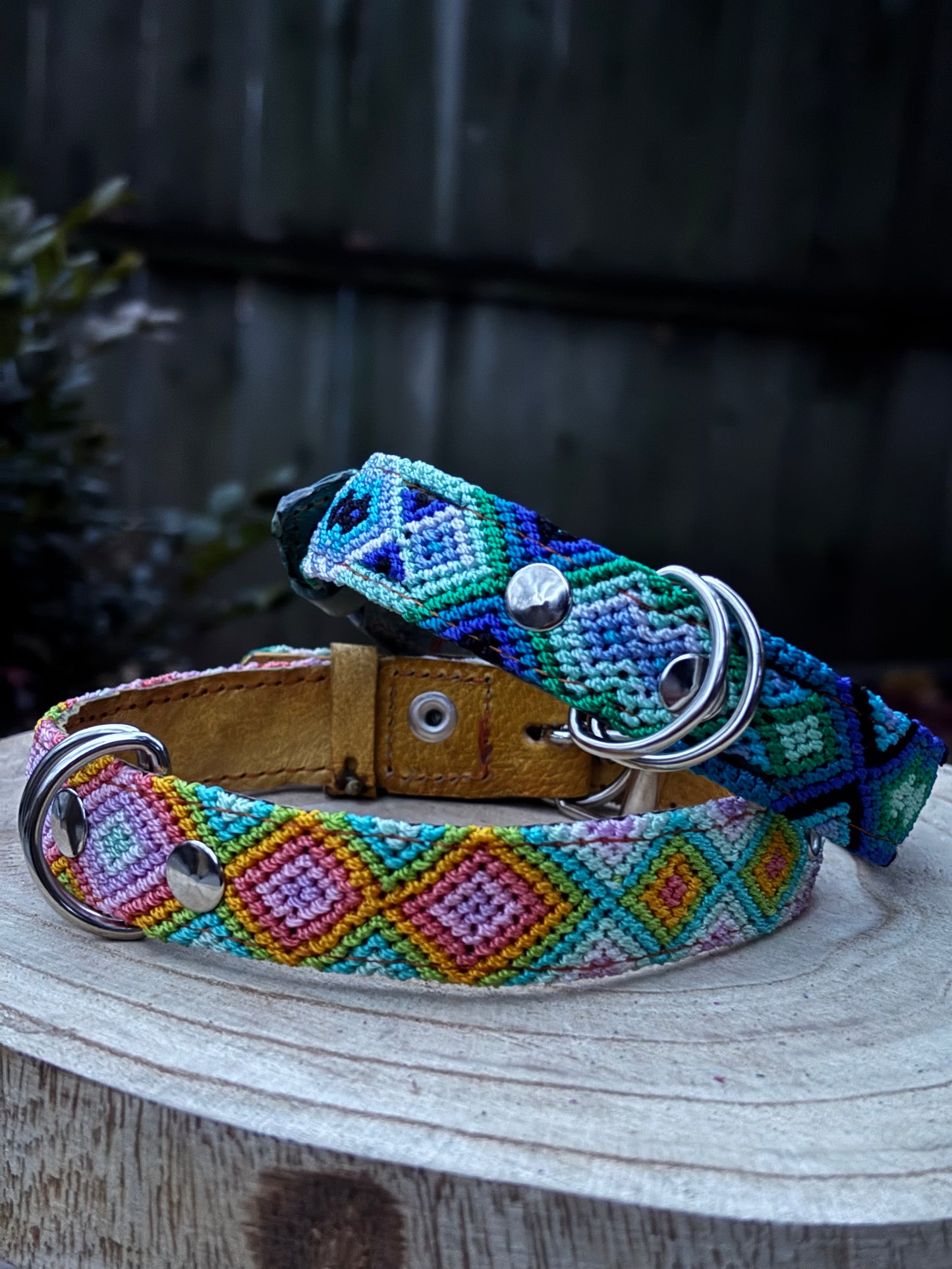 Medium (40cm) Full Embroidered Leather Collars