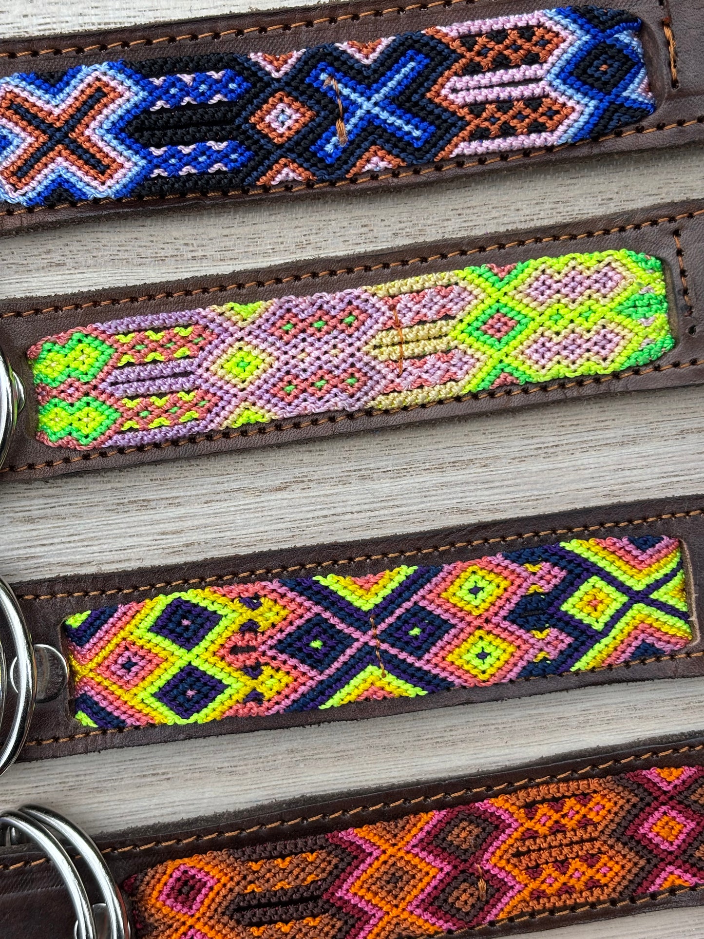 Large Plus (55) Partial Embroidered Leather Collars