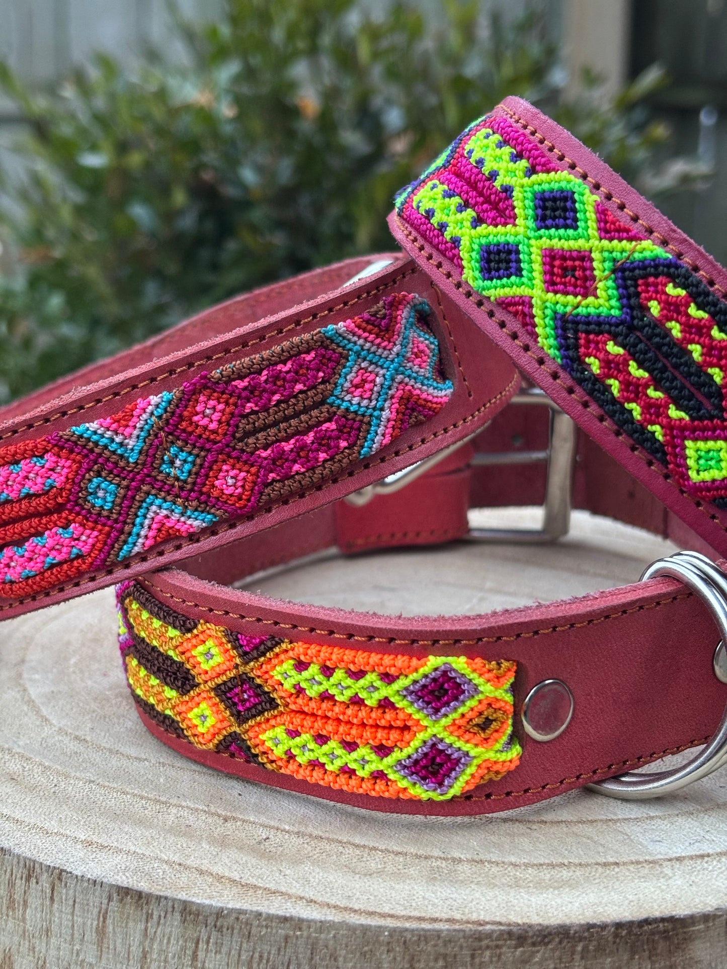 Large (50) Partial Embroidered Leather Collars