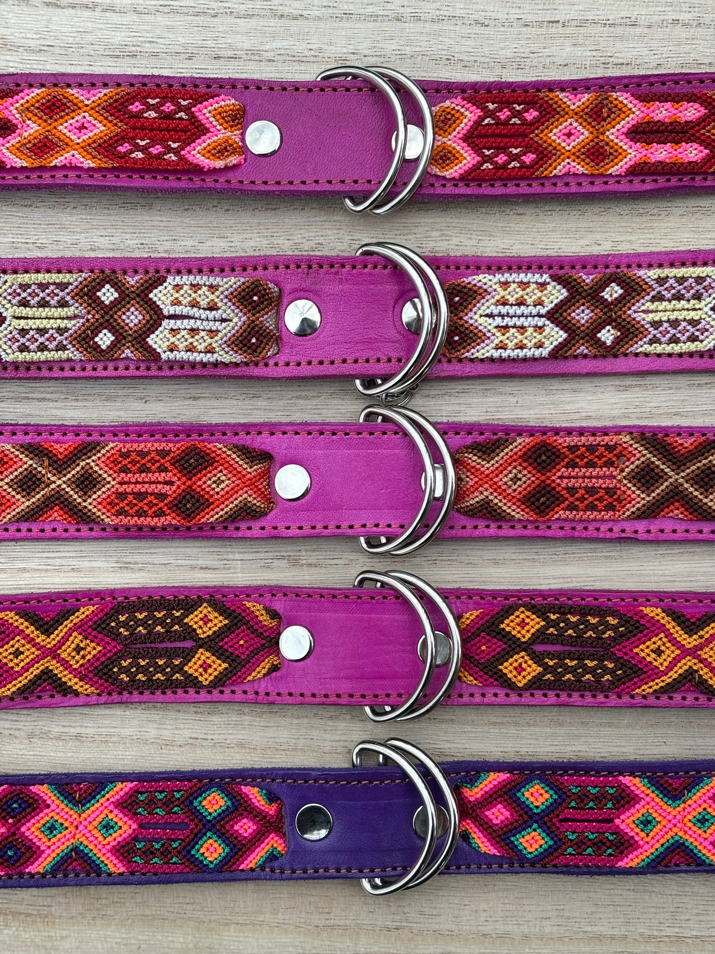 Large Plus (55) Partial Embroidered Leather Collars