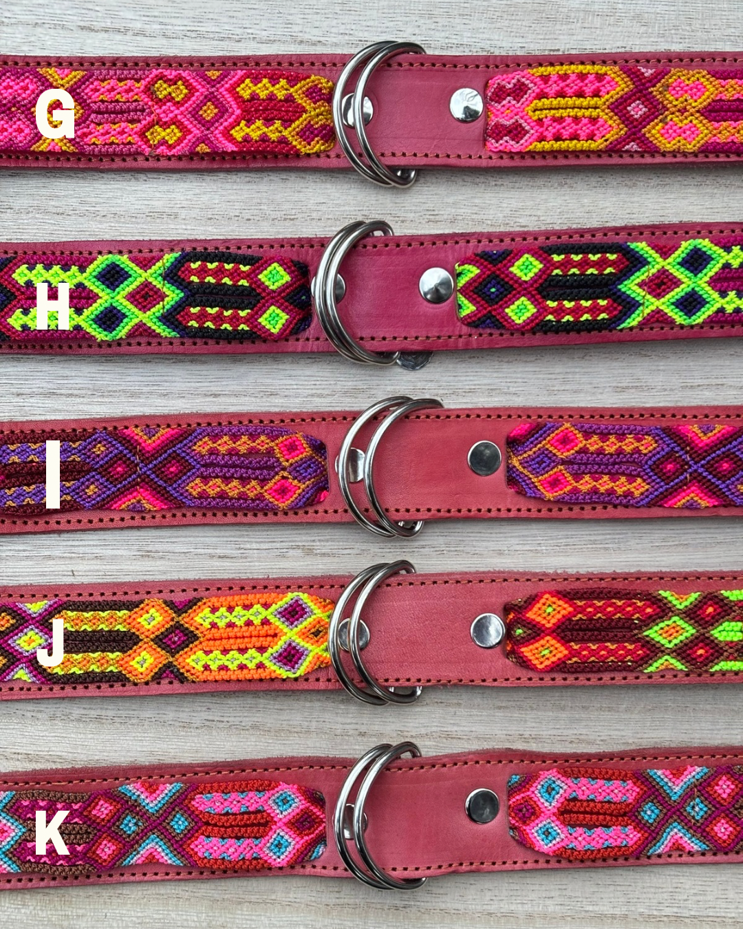 Large (50) Partial Embroidered Leather Collars