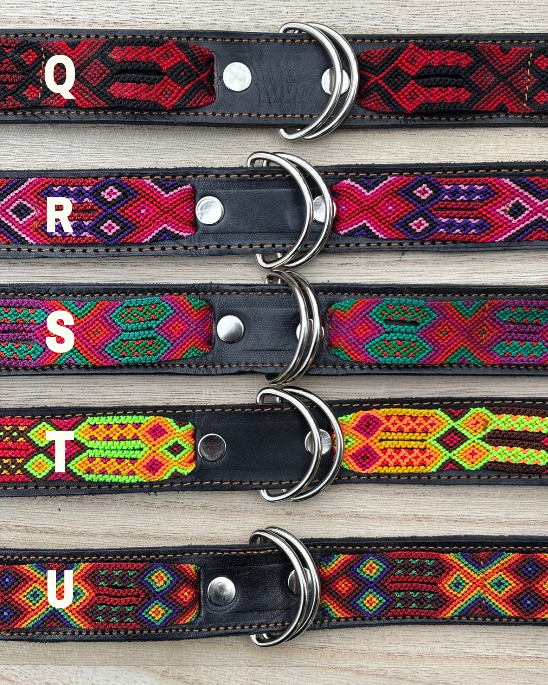 Large Plus (55) Partial Embroidered Leather Collars