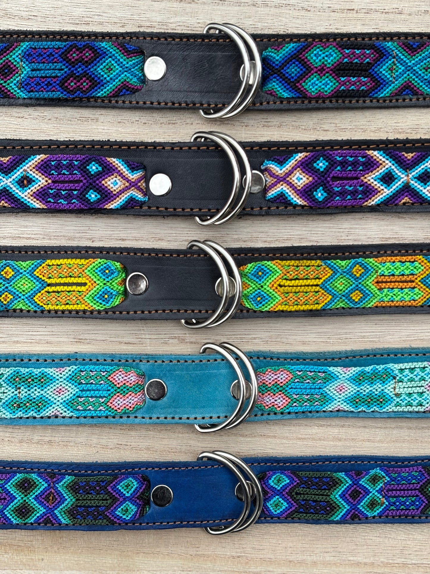 Large Plus (55) Partial Embroidered Leather Collars