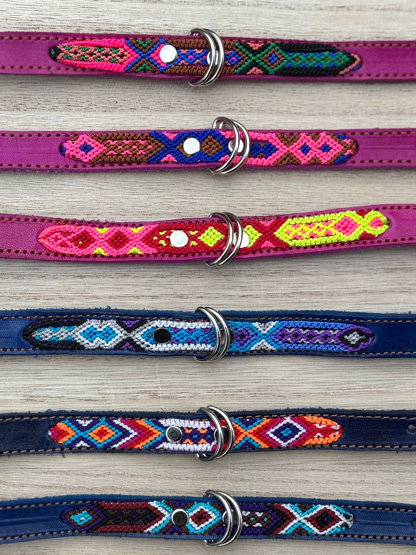 Small (30cm) Partial Embroidered Leather Collars