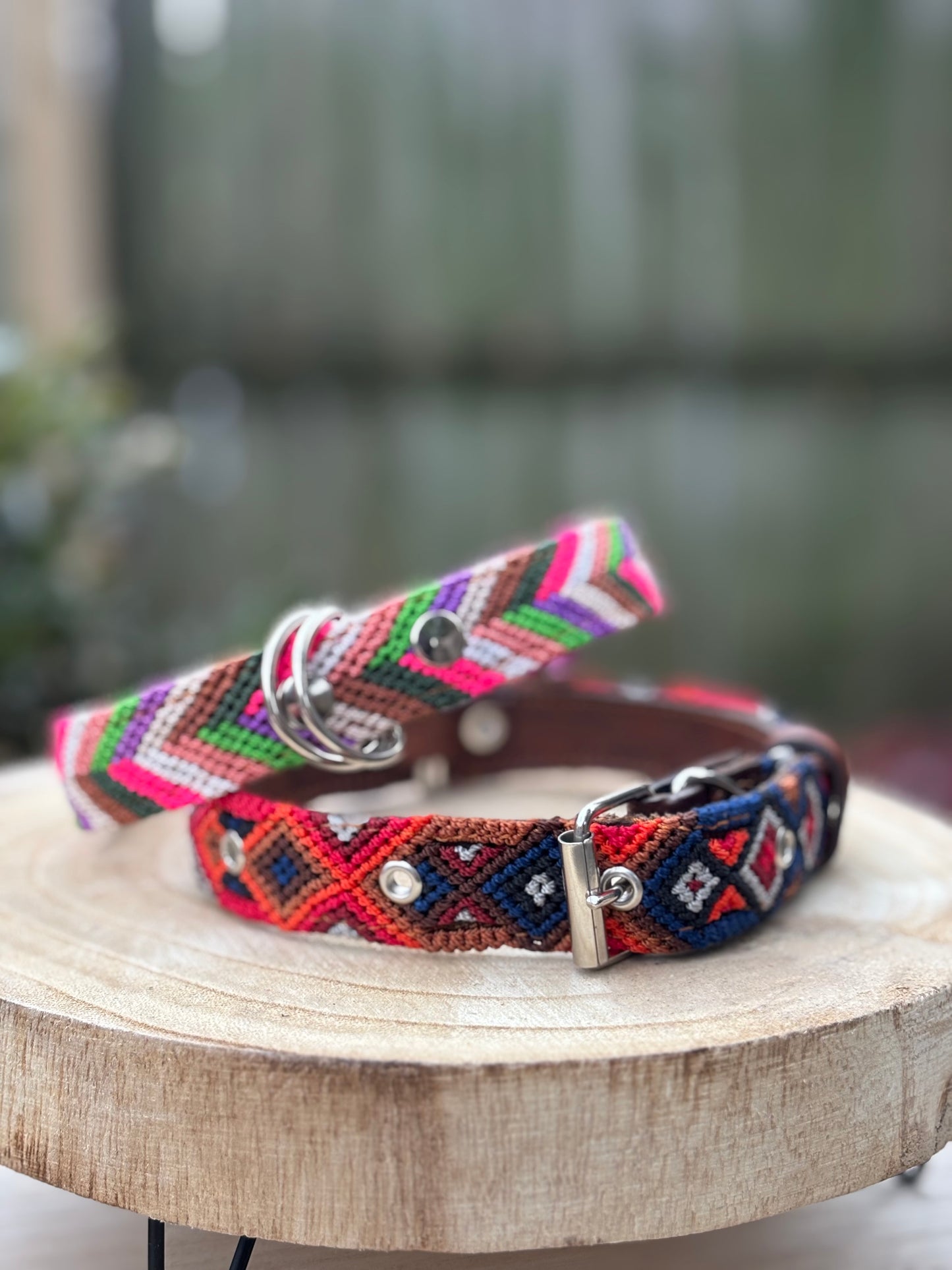 Medium Plus (45) Full Embroidered Leather Collars