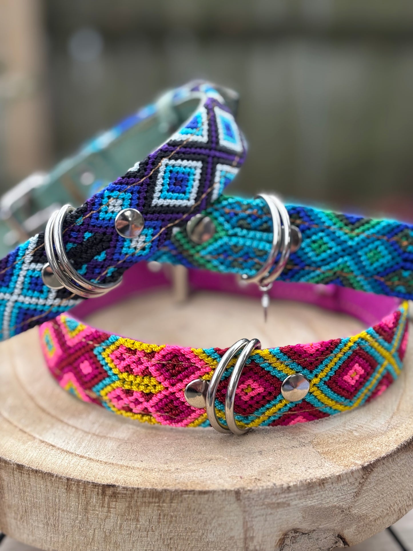 Large Plus (55) Full Embroidered Leather Collars