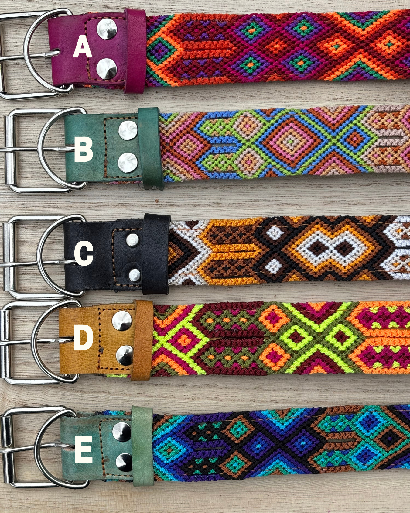 X-Large (60cm) Full Embroidered Leather Collars