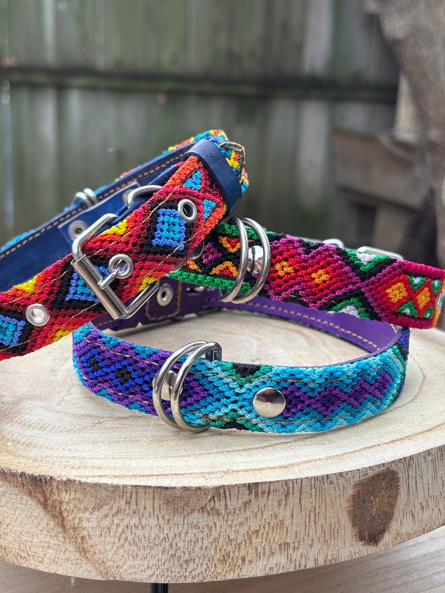 Medium Plus (45) Full Embroidered Leather Collars