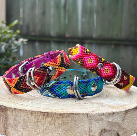 Small(30cm) Full Embroidered Leather Collars