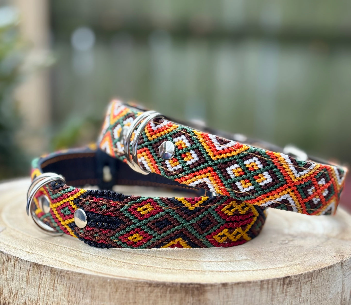 Large Plus (55) Full Embroidered Leather Collars