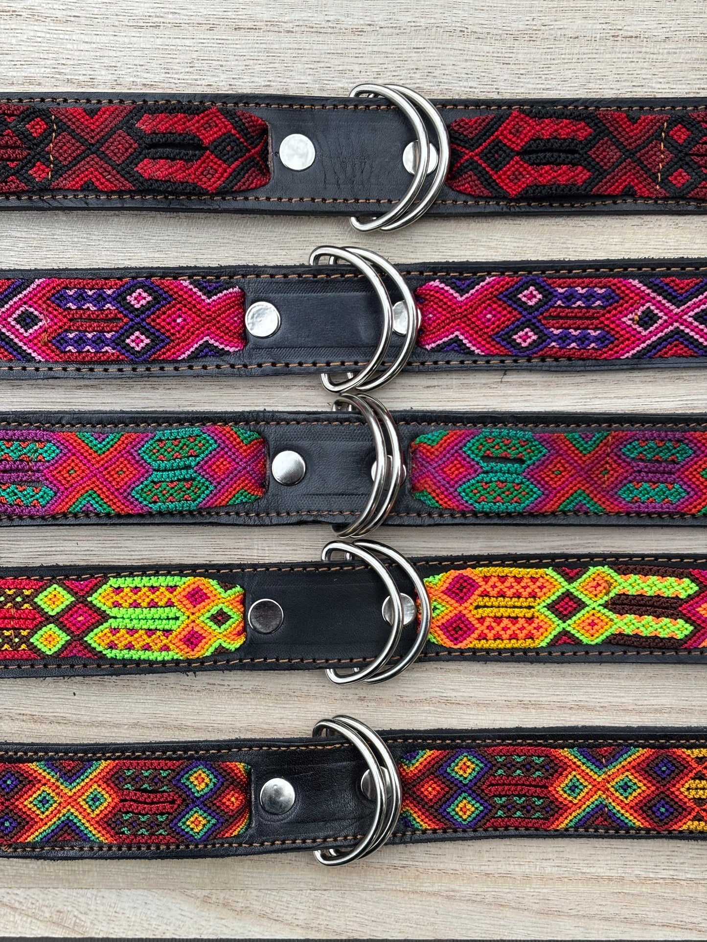 Large Plus (55) Partial Embroidered Leather Collars