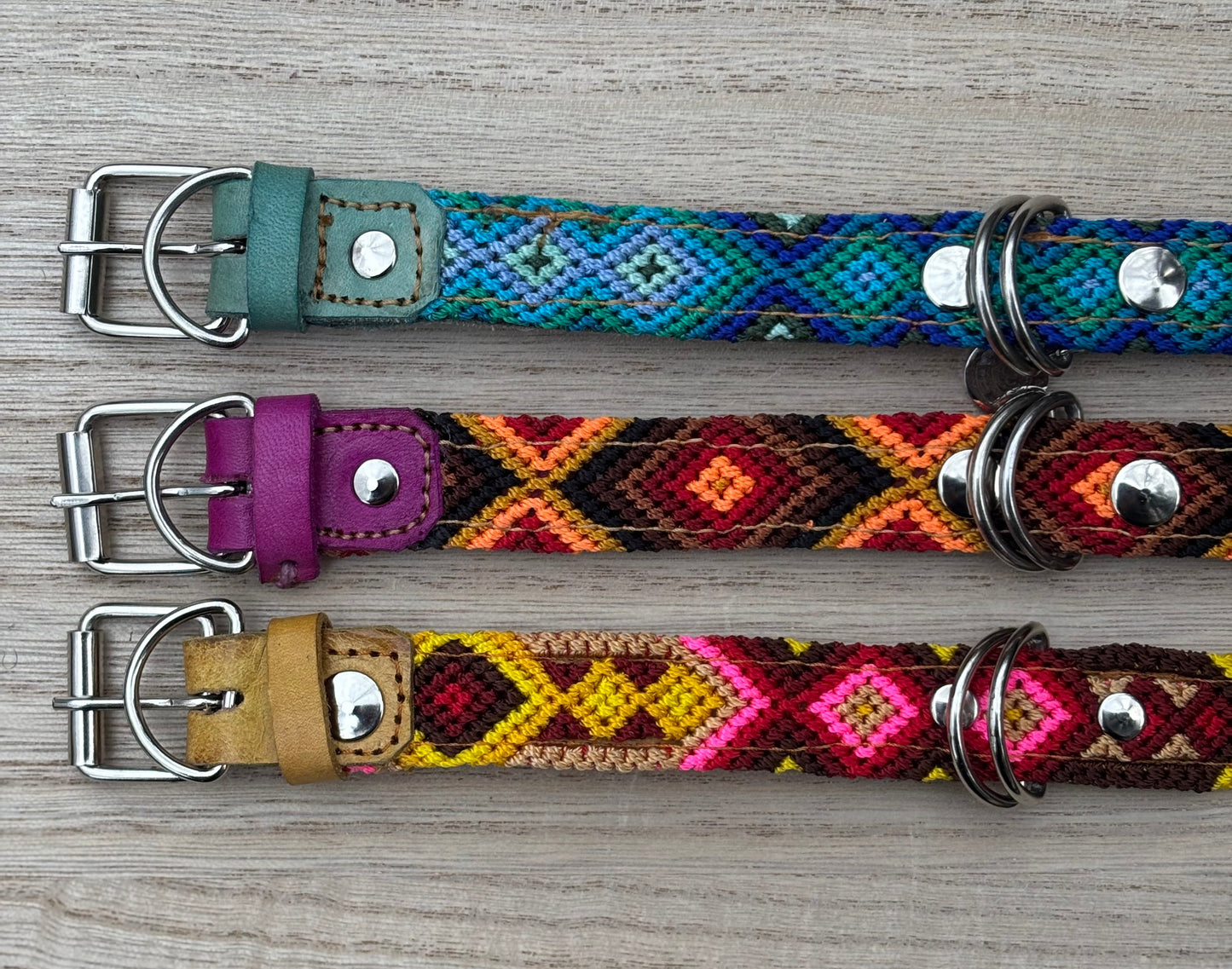 Small(30cm) Full Embroidered Leather Collars