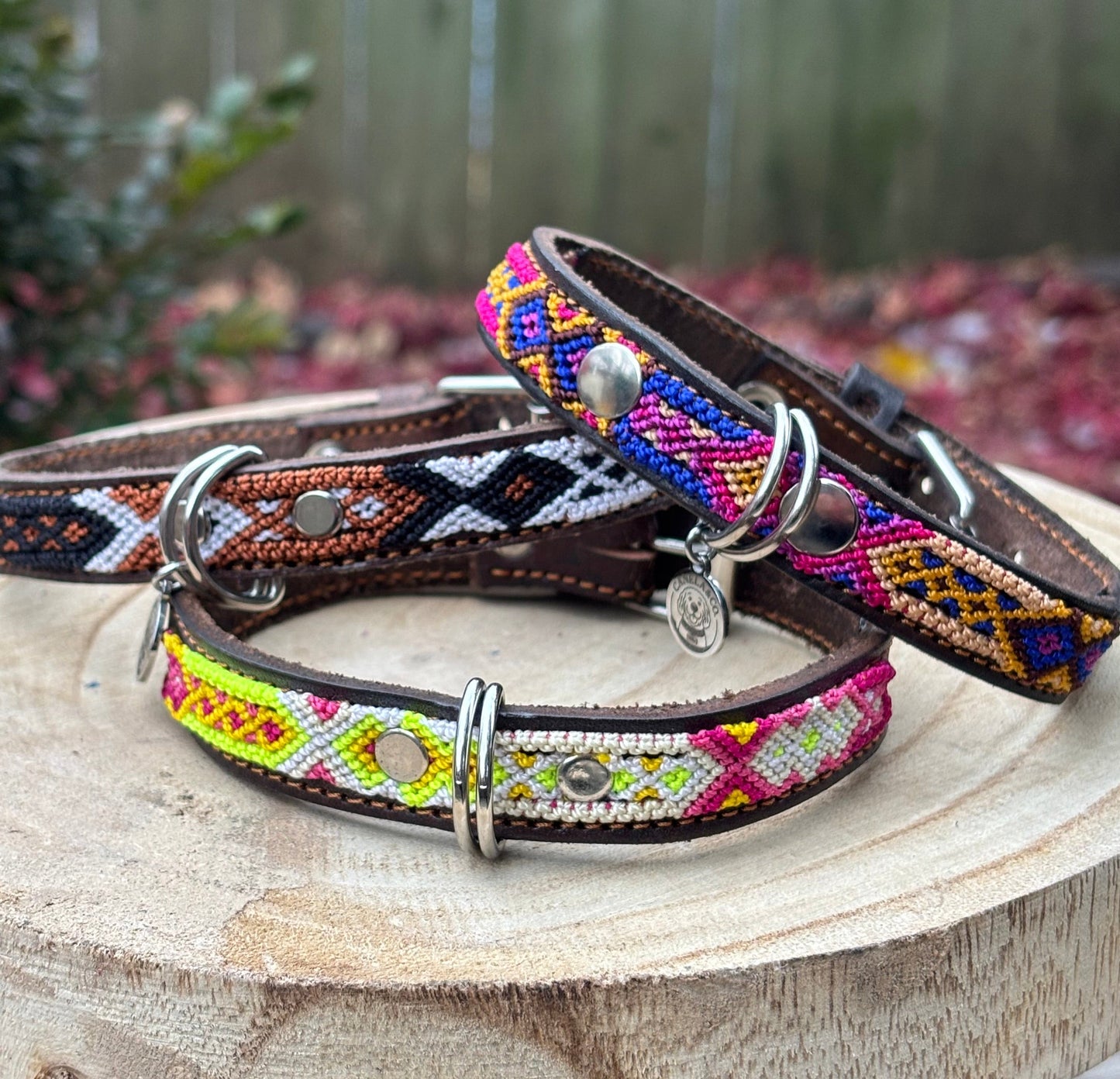 Small Plus (35cm) Partial Embroidered Leather Collars