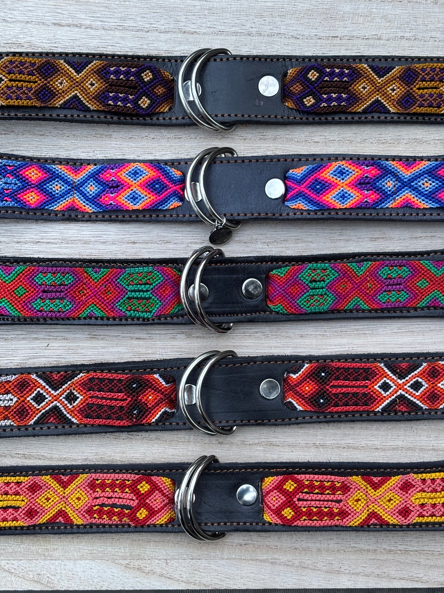 Large (50) Partial Embroidered Leather Collars