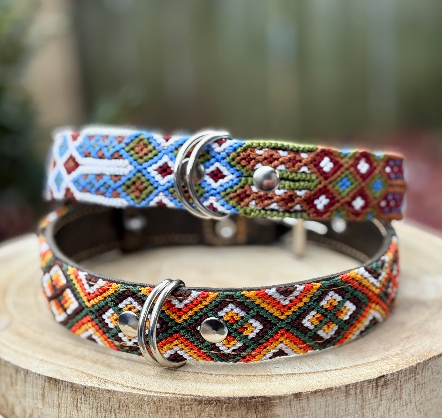 Large Plus (55) Full Embroidered Leather Collars