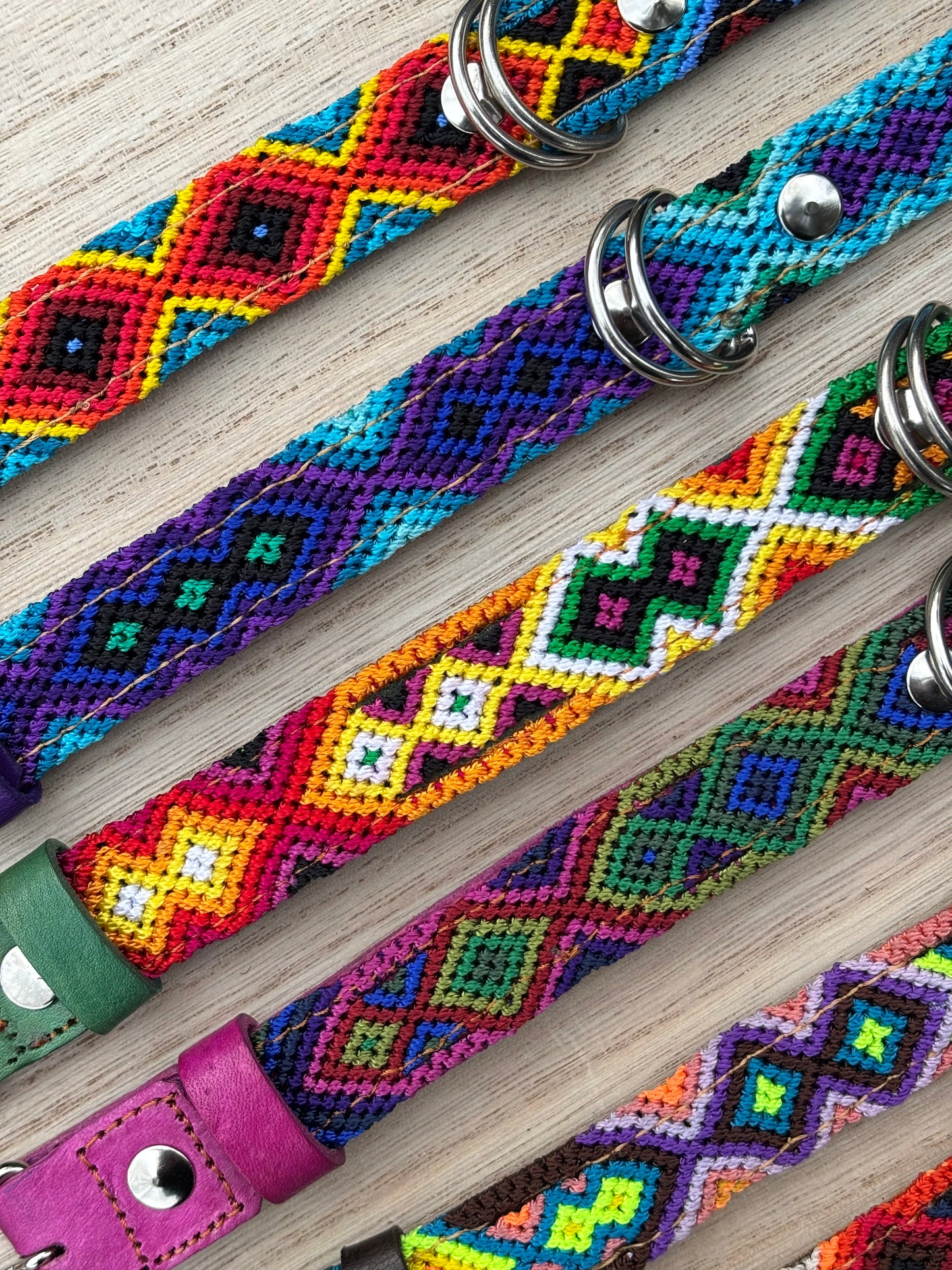 Medium Plus (45) Full Embroidered Leather Collars