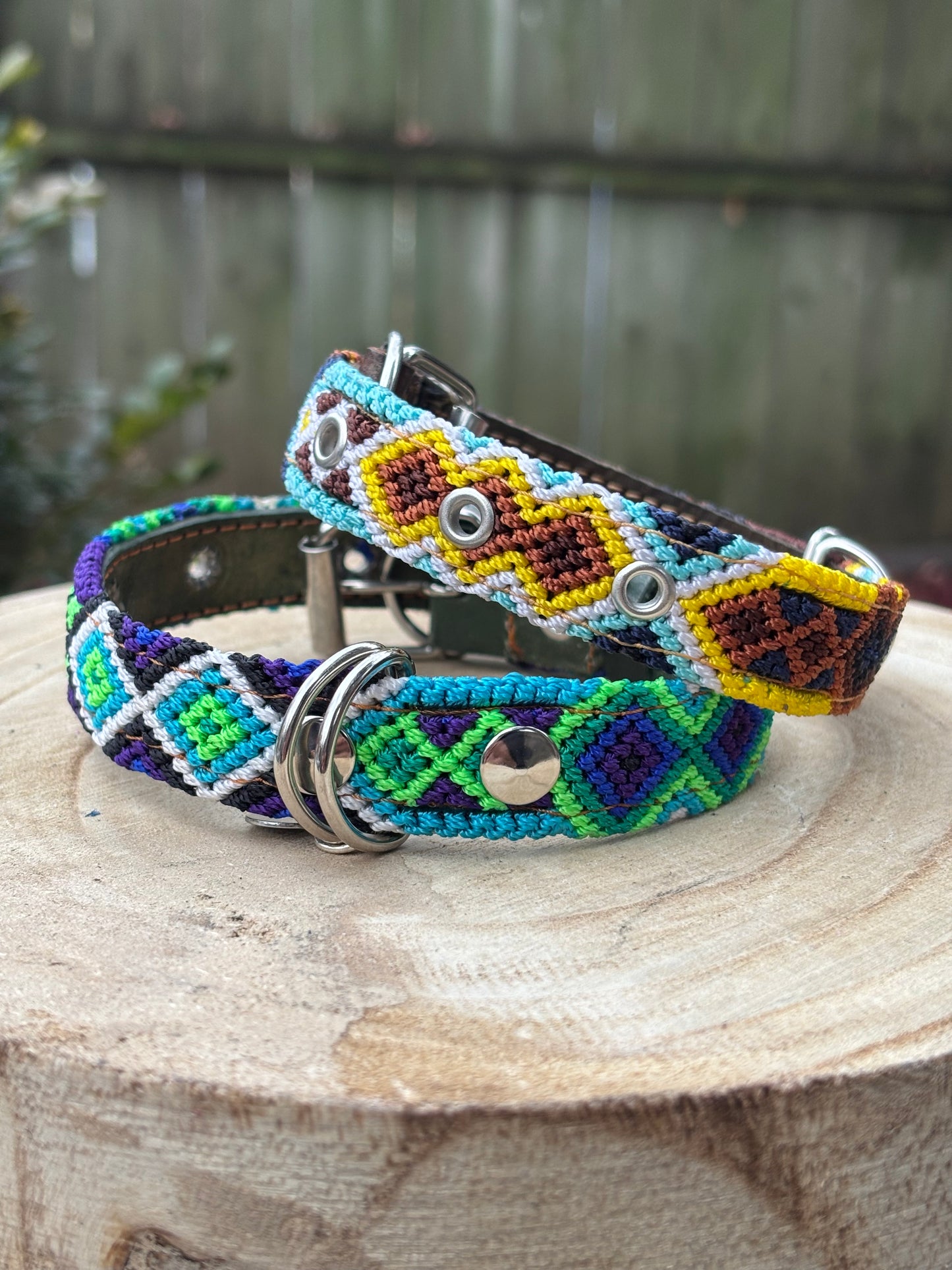 Small Plus (35cm) Full Embroidered Leather Collars