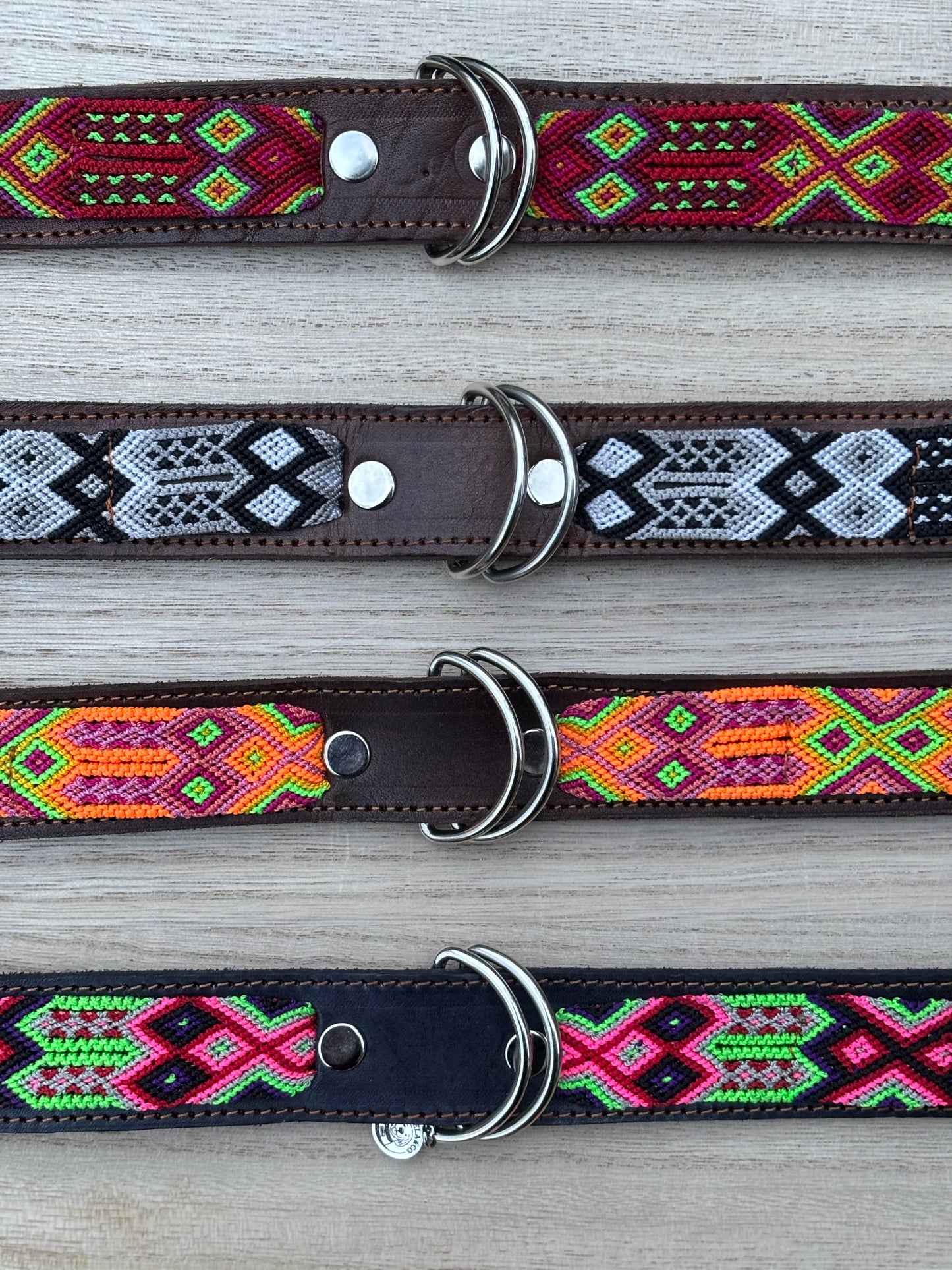 Large (50) Partial Embroidered Leather Collars
