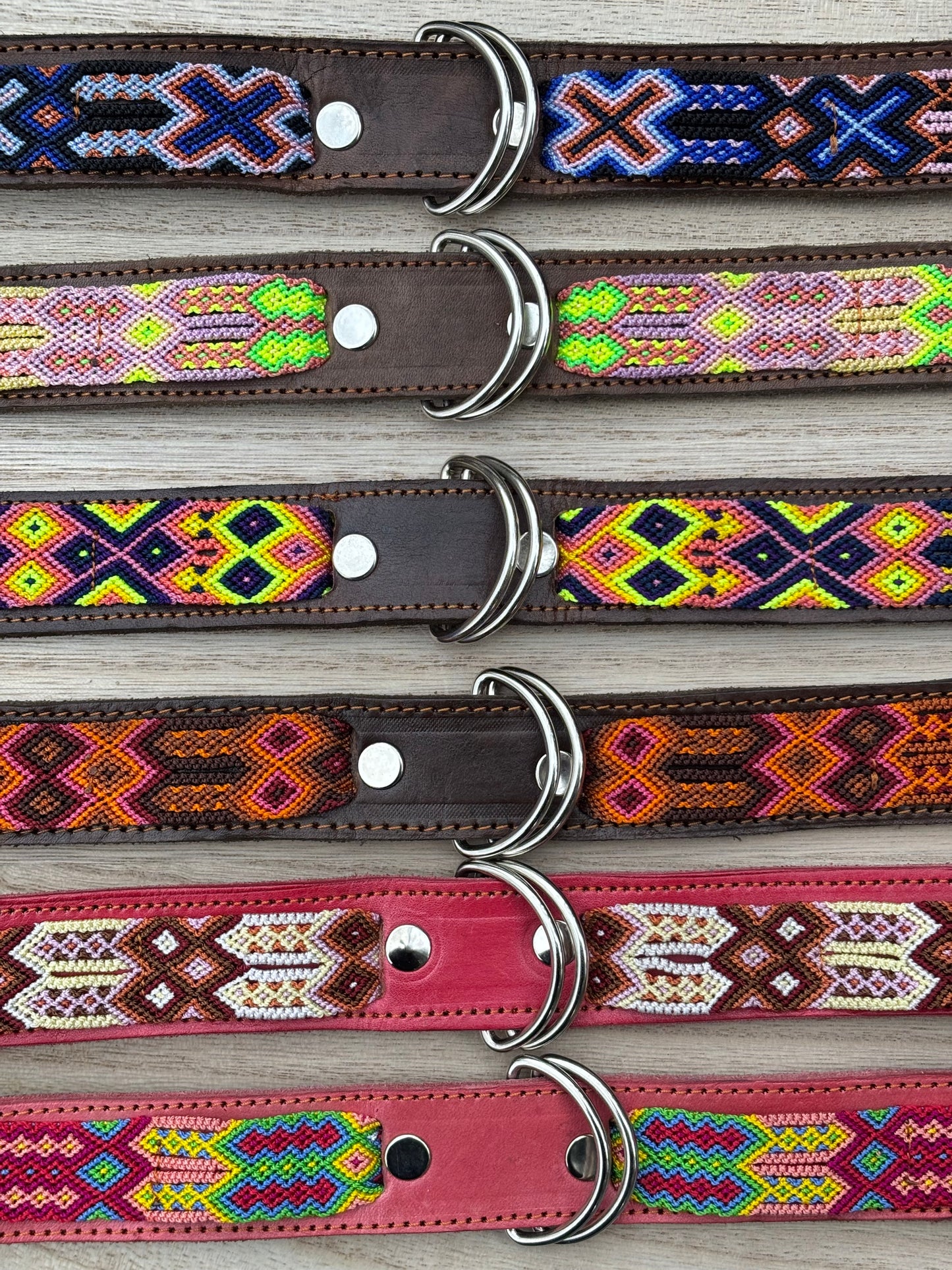 Large Plus (55) Partial Embroidered Leather Collars