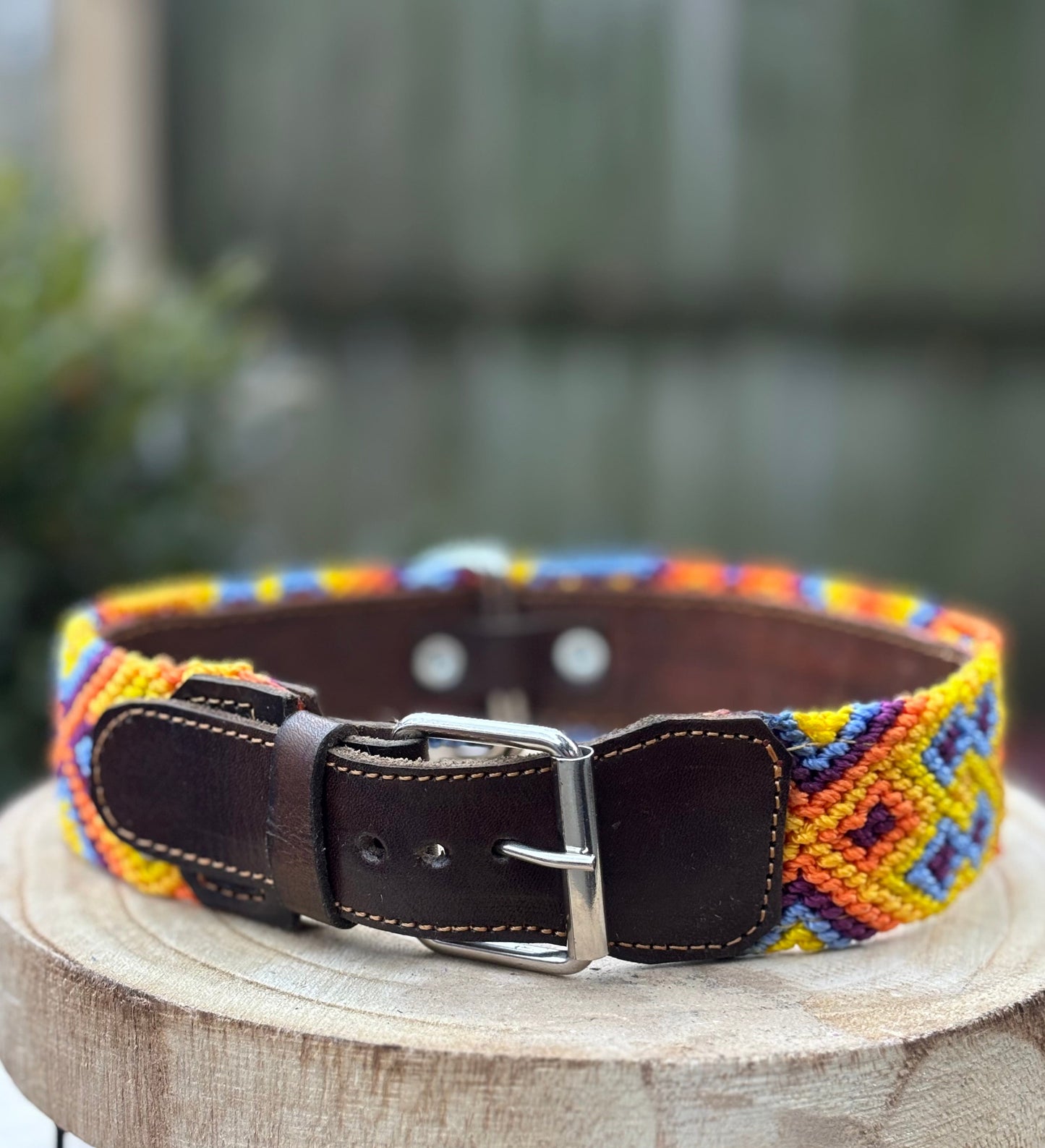 Large Plus (55) Full Embroidered Leather Collars