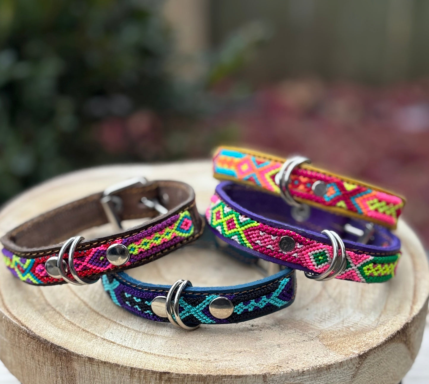 Small (30cm) Partial Embroidered Leather Collars