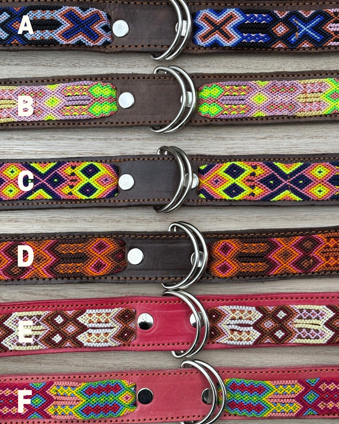 Large Plus (55) Partial Embroidered Leather Collars