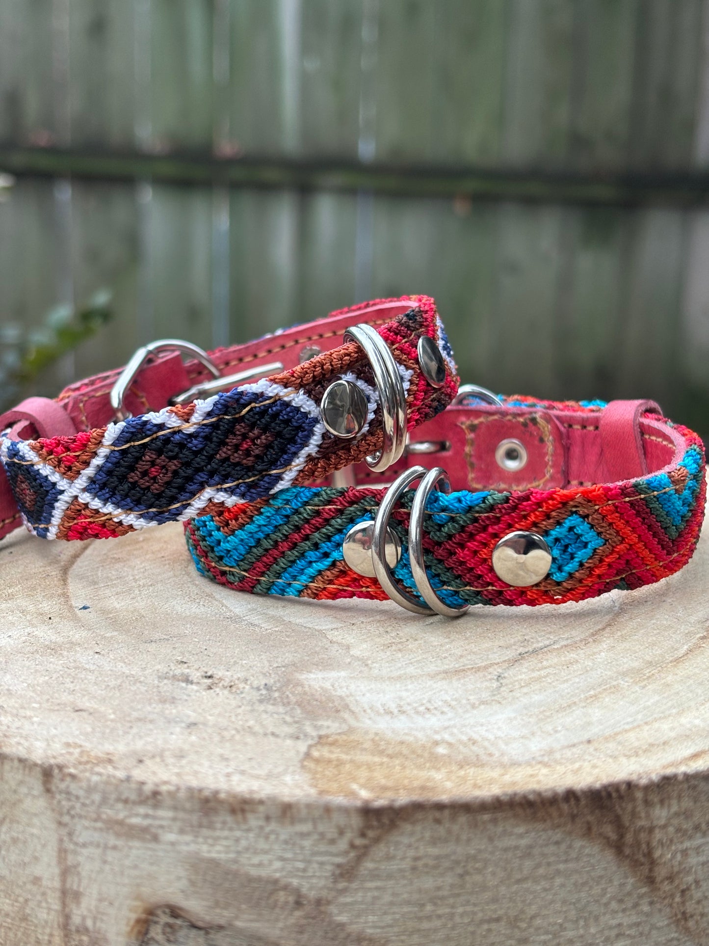 Small Plus (35cm) Full Embroidered Leather Collars