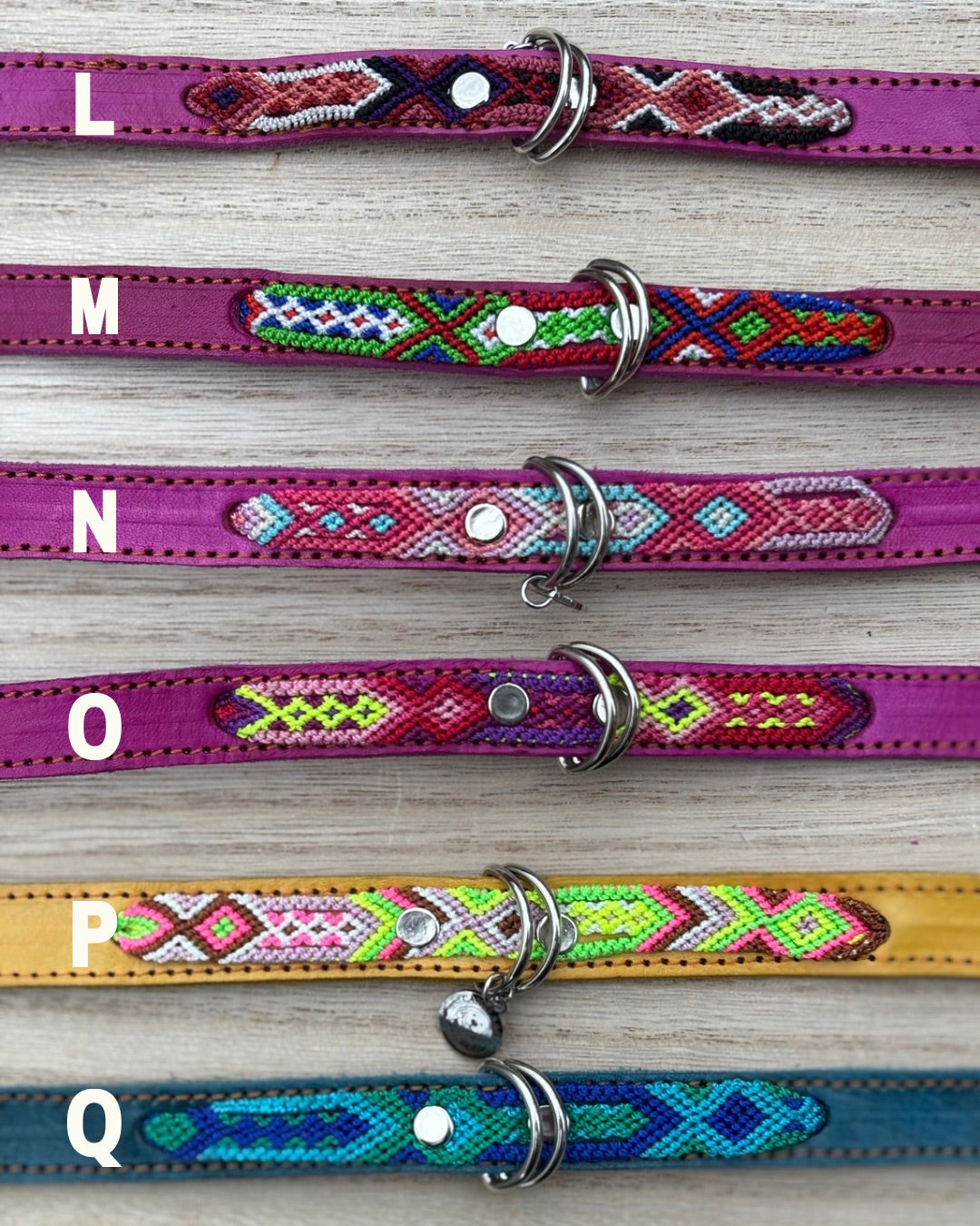 Small Plus (35cm) Partial Embroidered Leather Collars