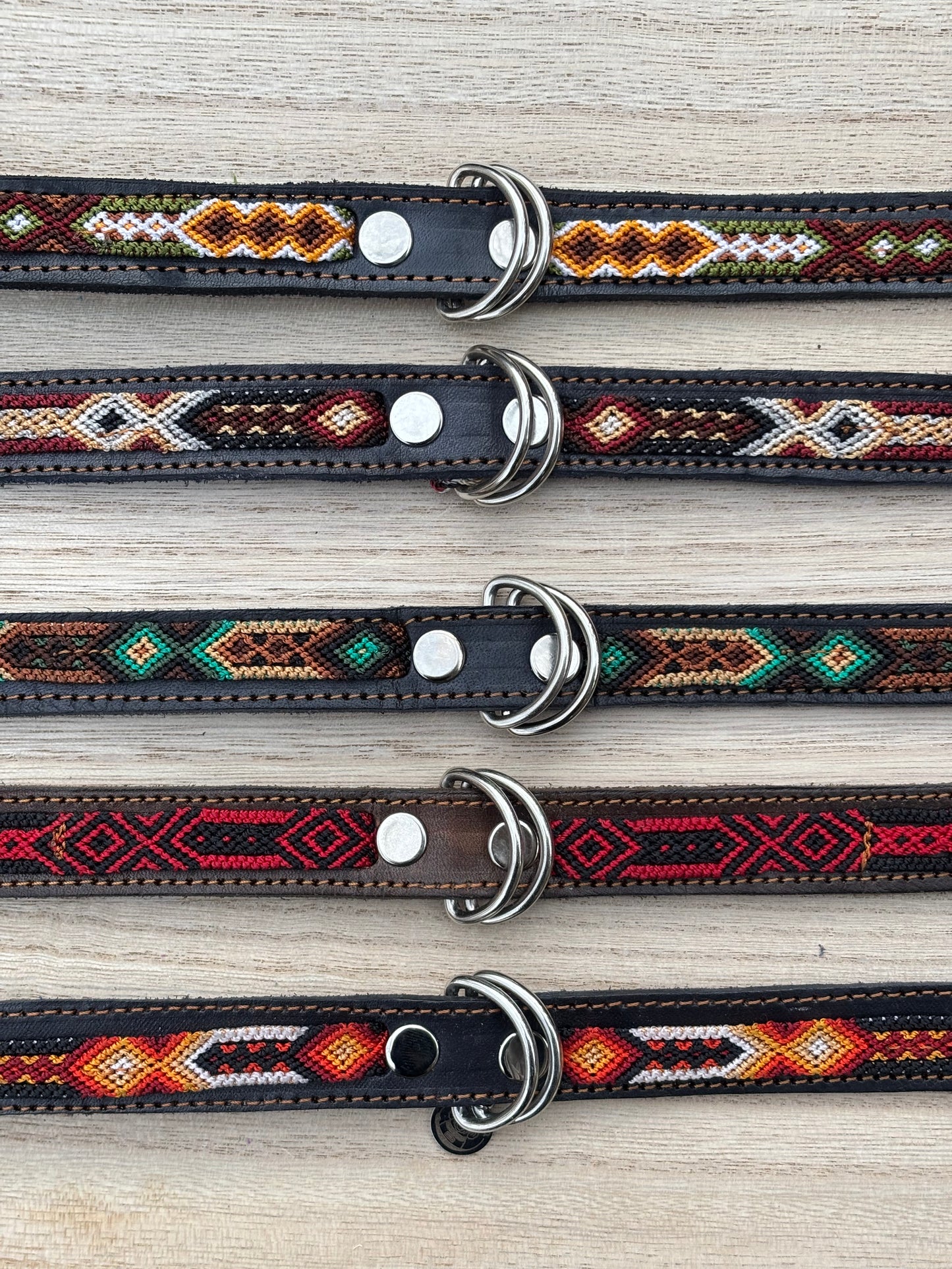 Medium Plus (45cm)Partial Embroidered Leather Collars