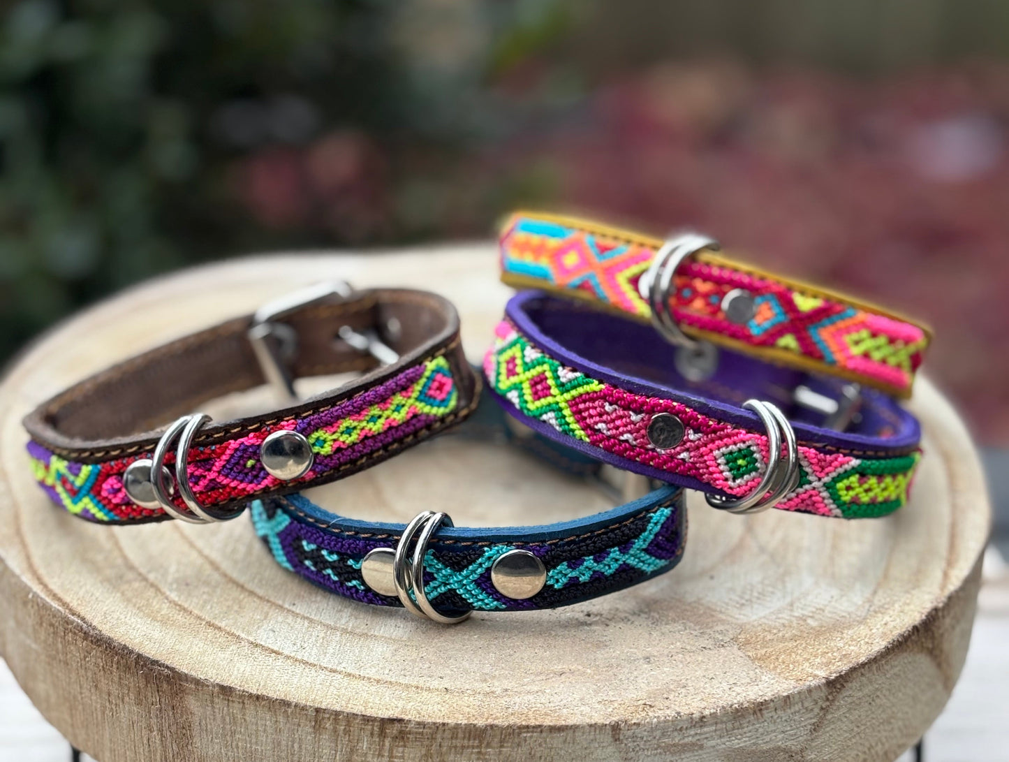 Small (30cm) Partial Embroidered Leather Collars