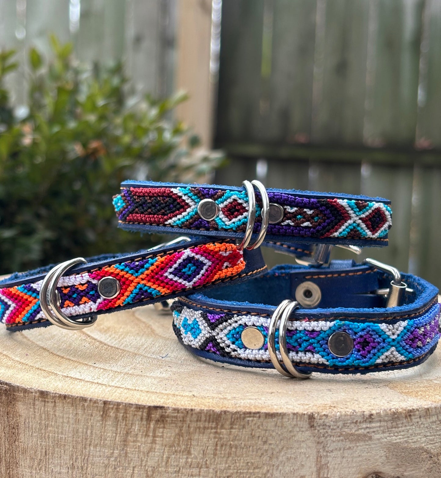 Small (30cm) Partial Embroidered Leather Collars