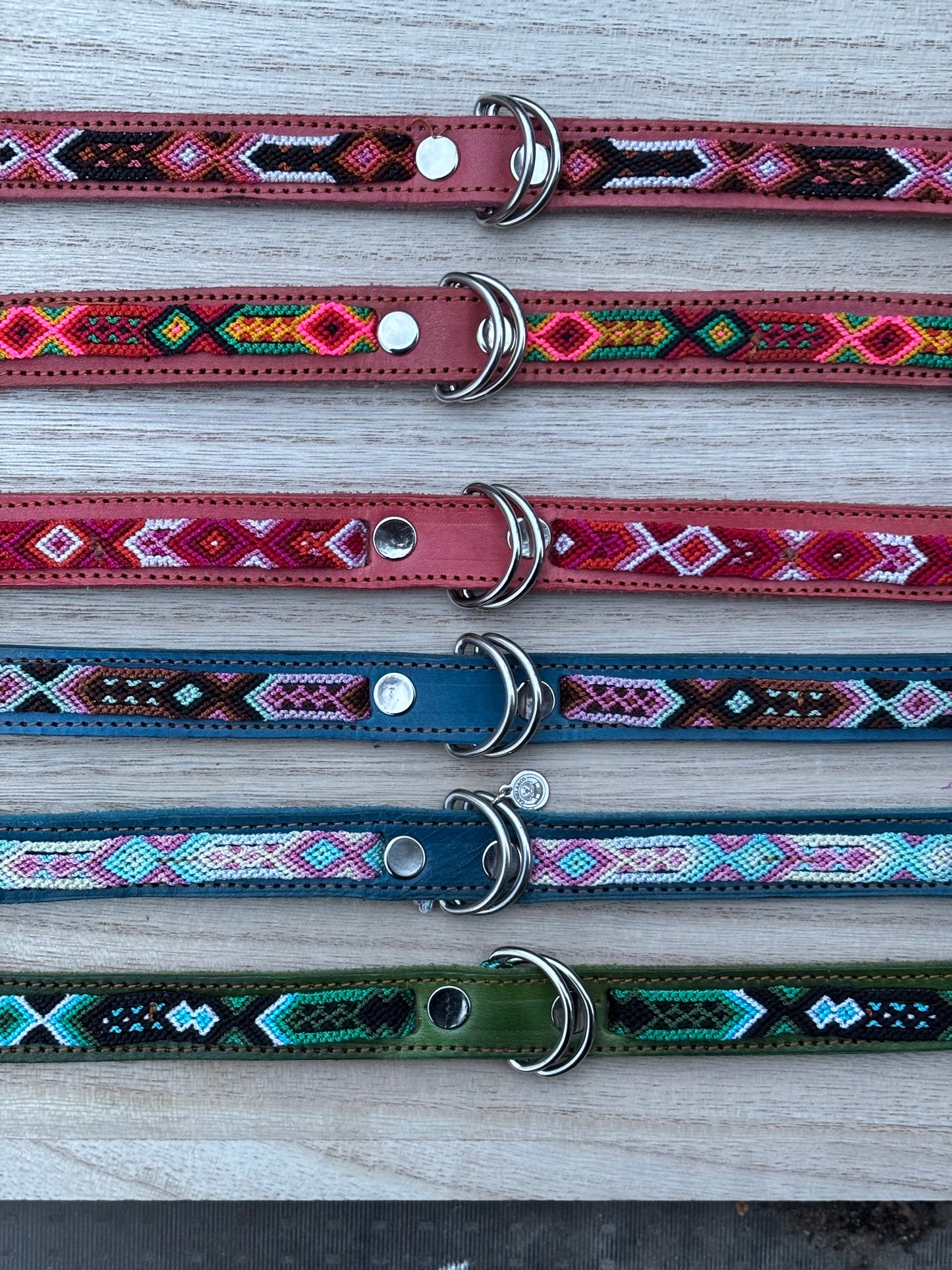 Medium (40cm) Partial Embroidered Leather Collars