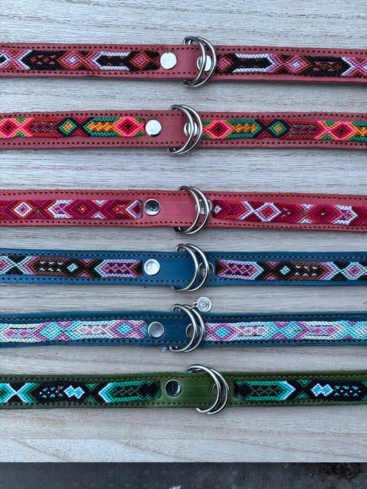 Medium (40cm) Partial Embroidered Leather Collars