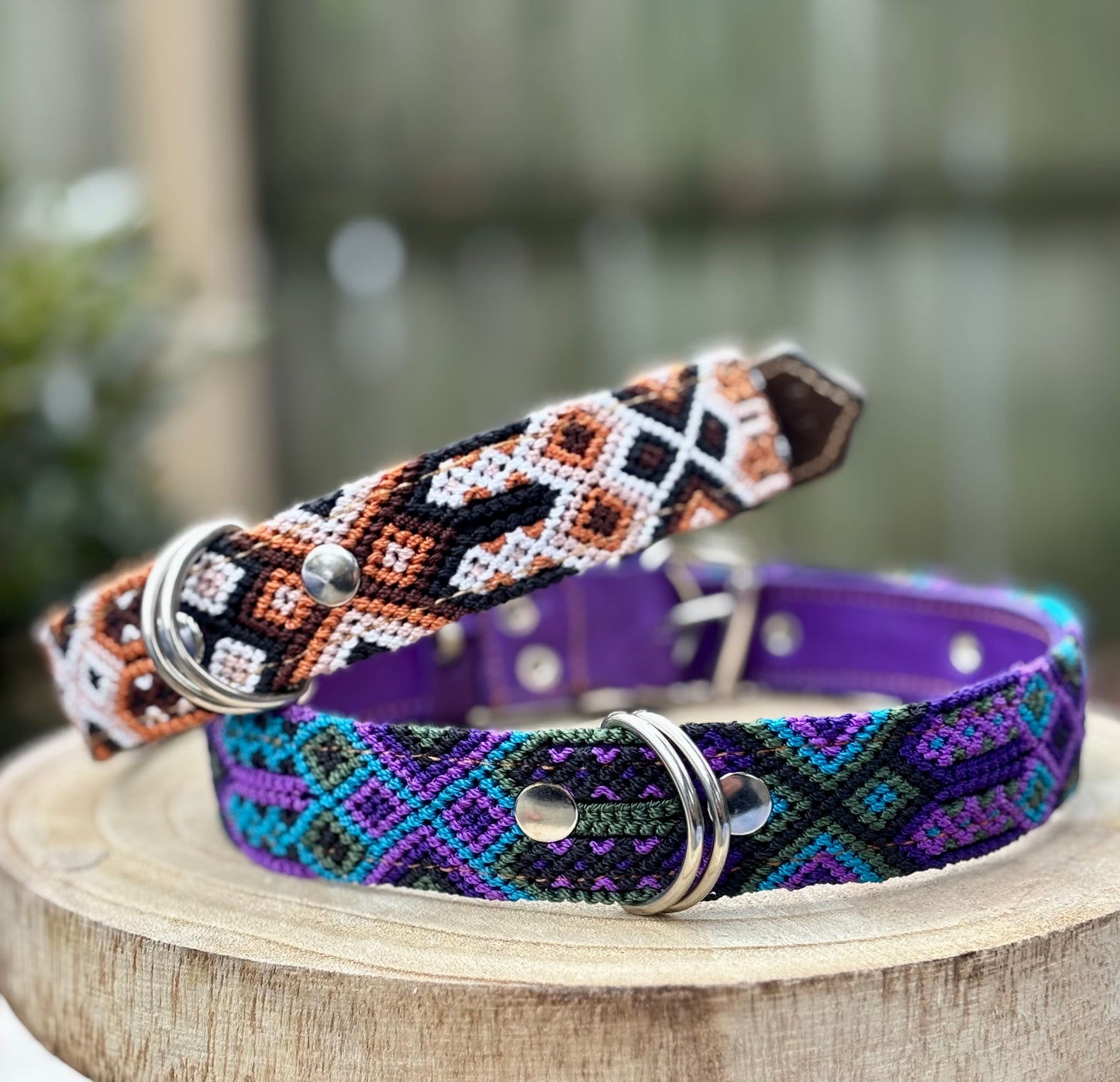 Large Plus (55) Full Embroidered Leather Collars