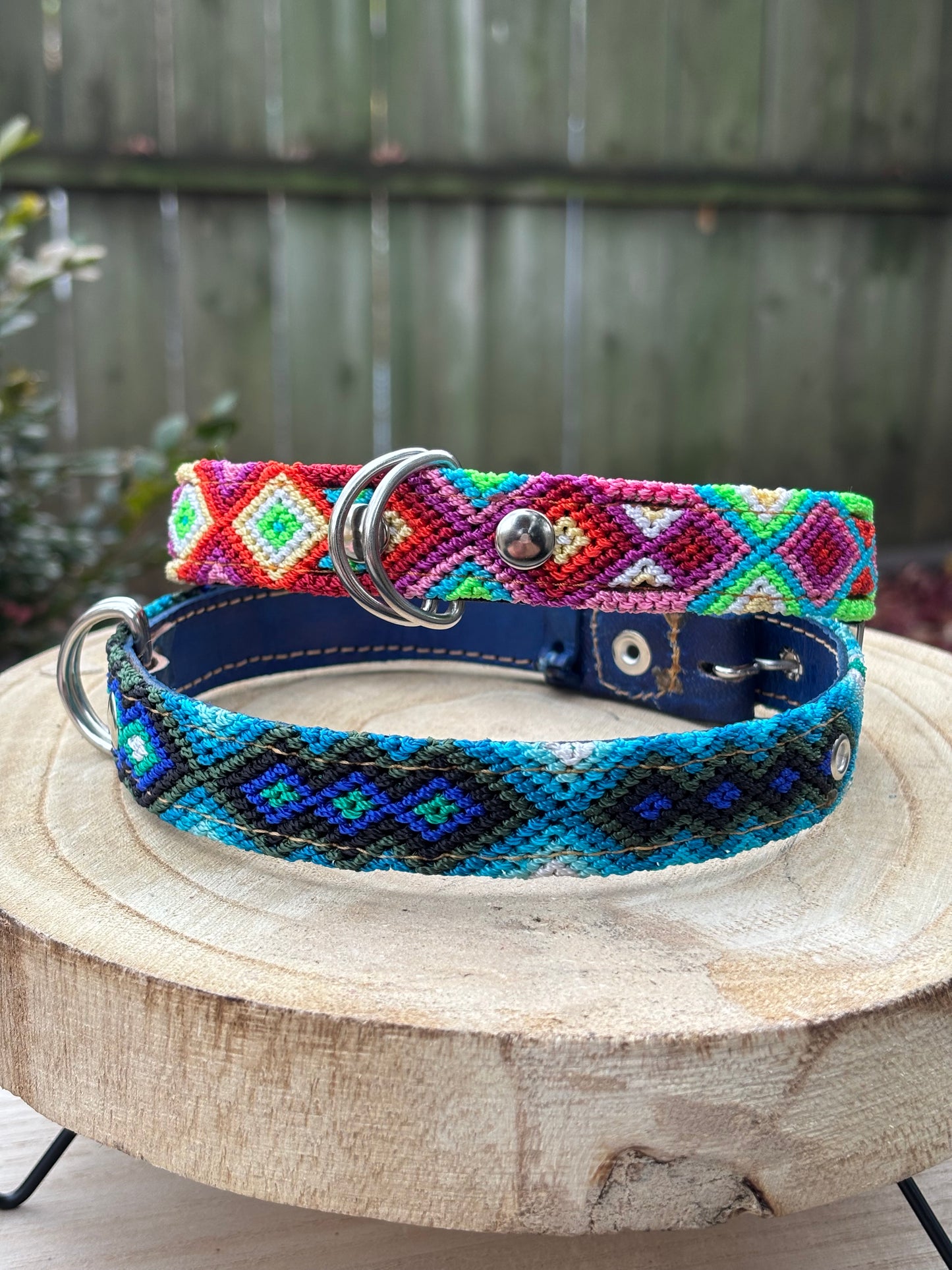 Medium Plus (45) Full Embroidered Leather Collars