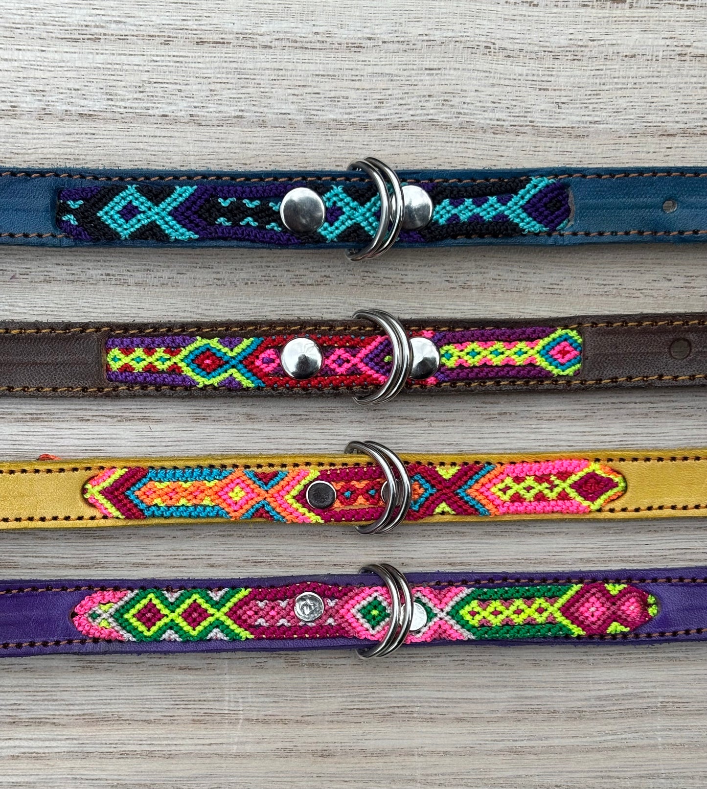 Small (30cm) Partial Embroidered Leather Collars