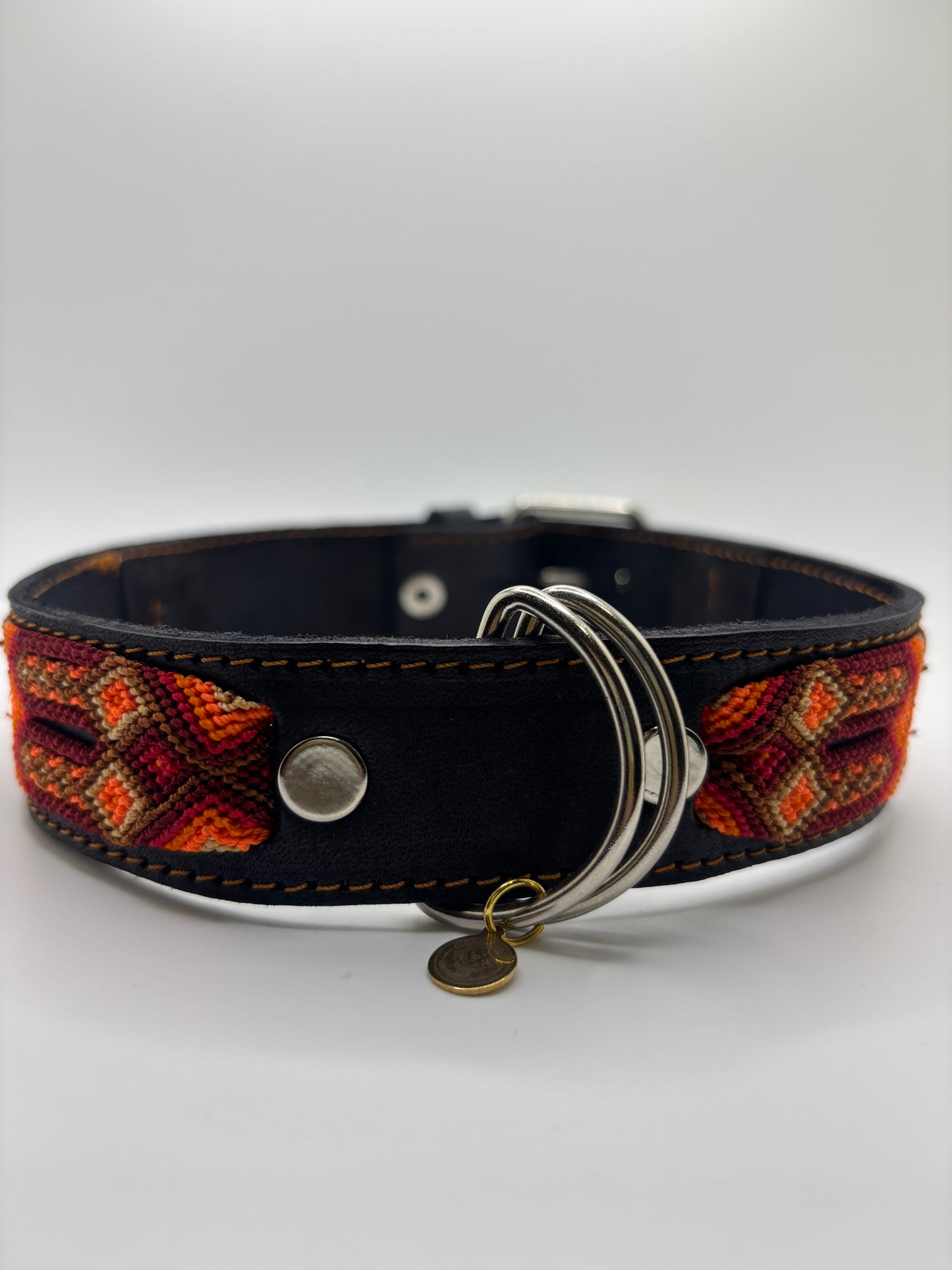 As Cute as a Pumpkin- Large (50cm) Hand Embroidered Leather Dog Collar