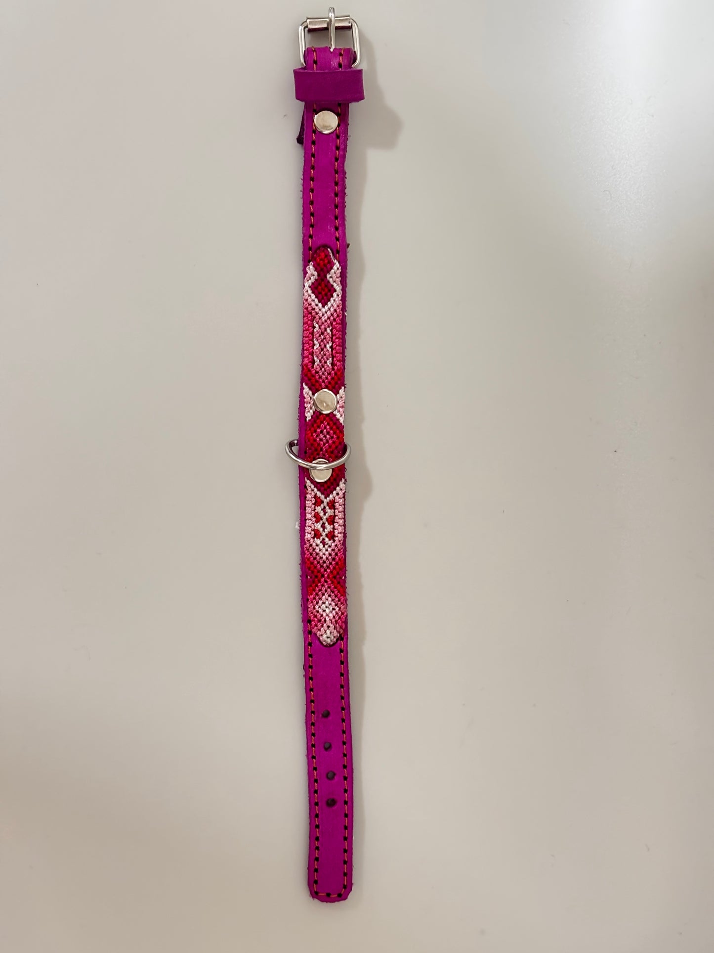 X-Small (25cm) Hand Embroidered Leather Dog Collars